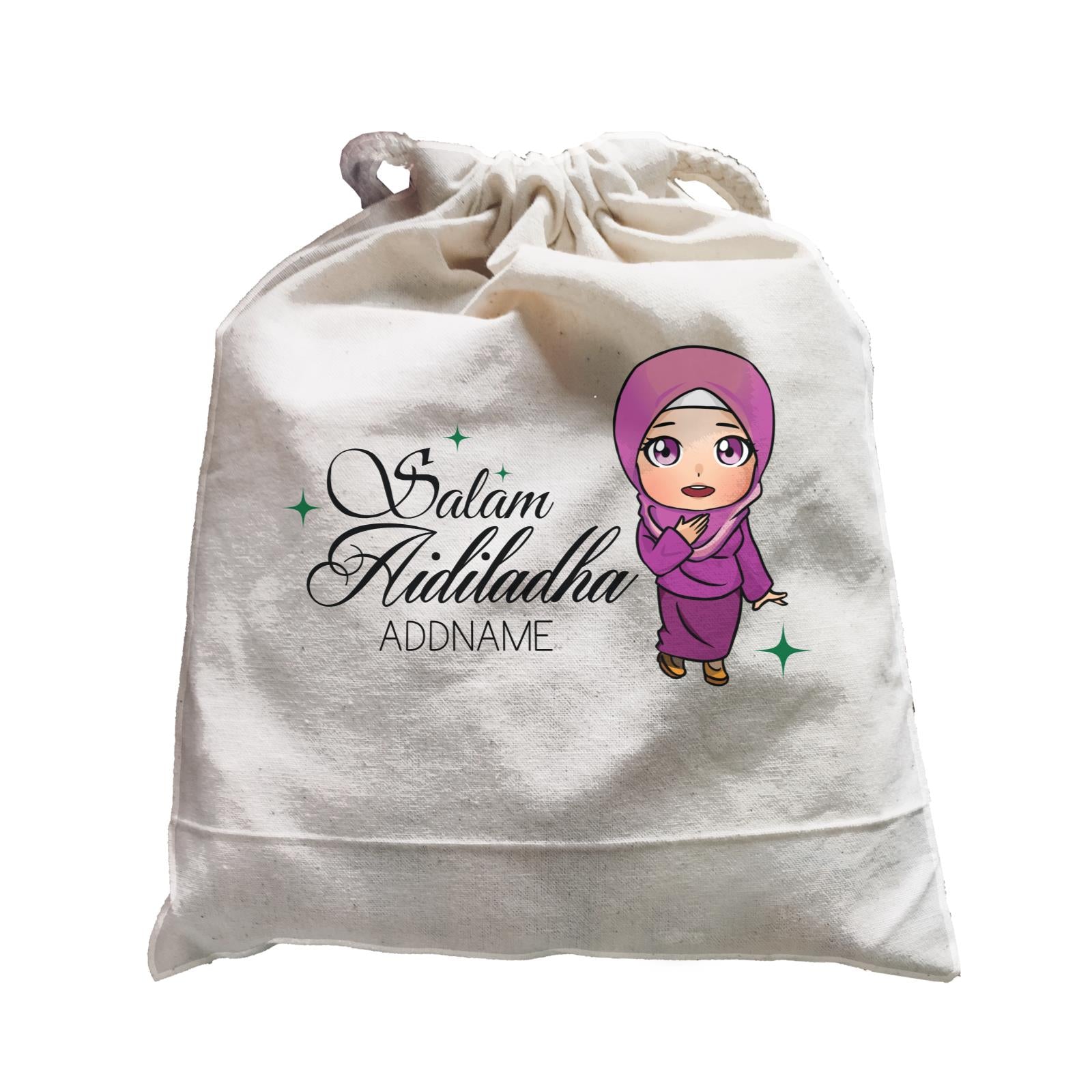 Raya Chibi Wishes Woman Addname Wishes Salam Aidiladha Addname Satchel