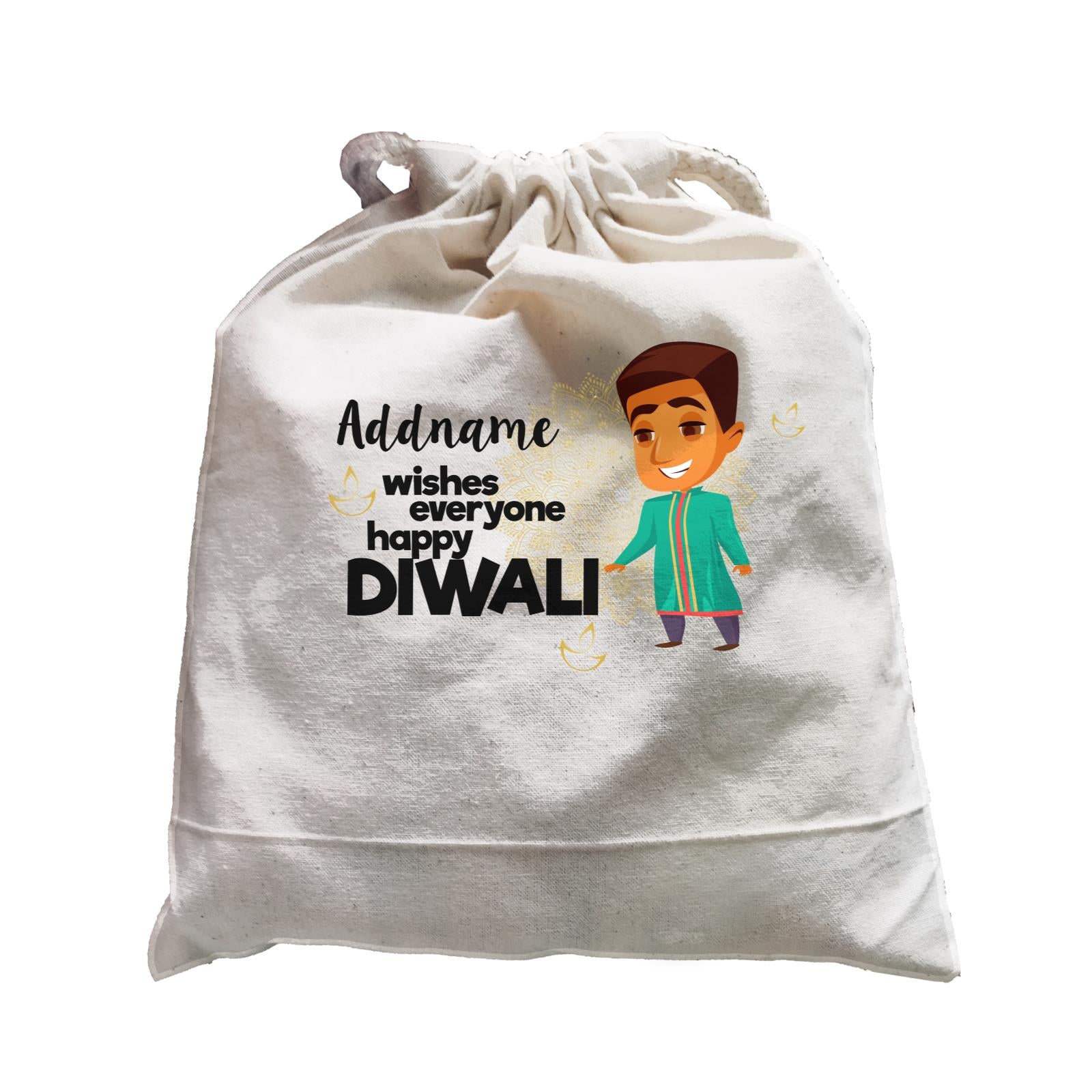 Cute Man Wishes Everyone Happy Diwali Addname Satchel
