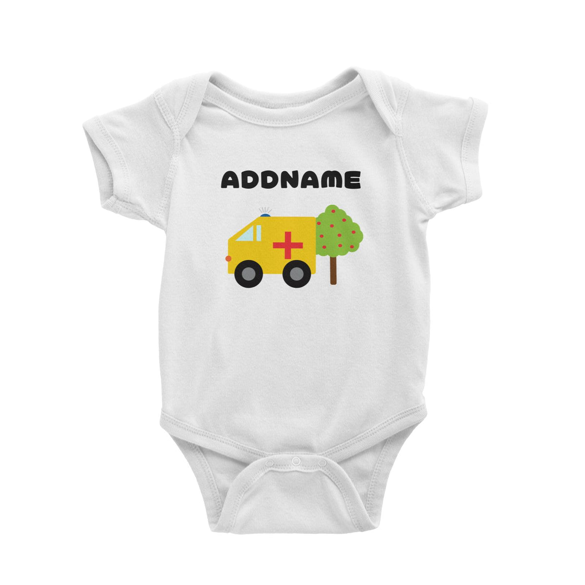 Transportation Ambulance Addname Baby Romper
