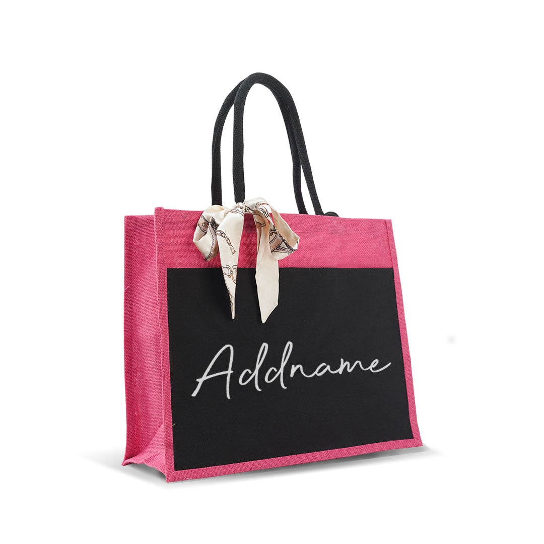 Black Pocket Jute Bag