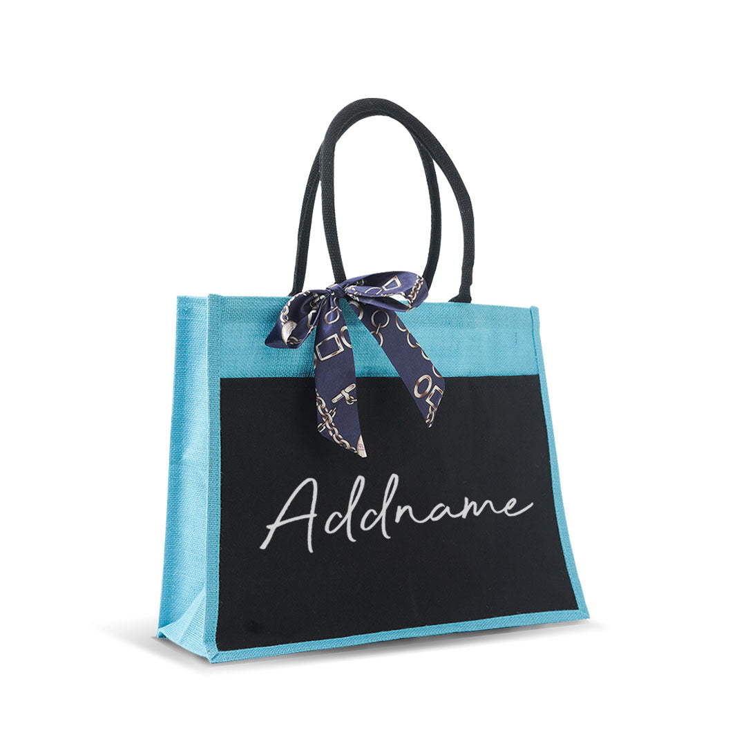 Black Pocket Jute Bag