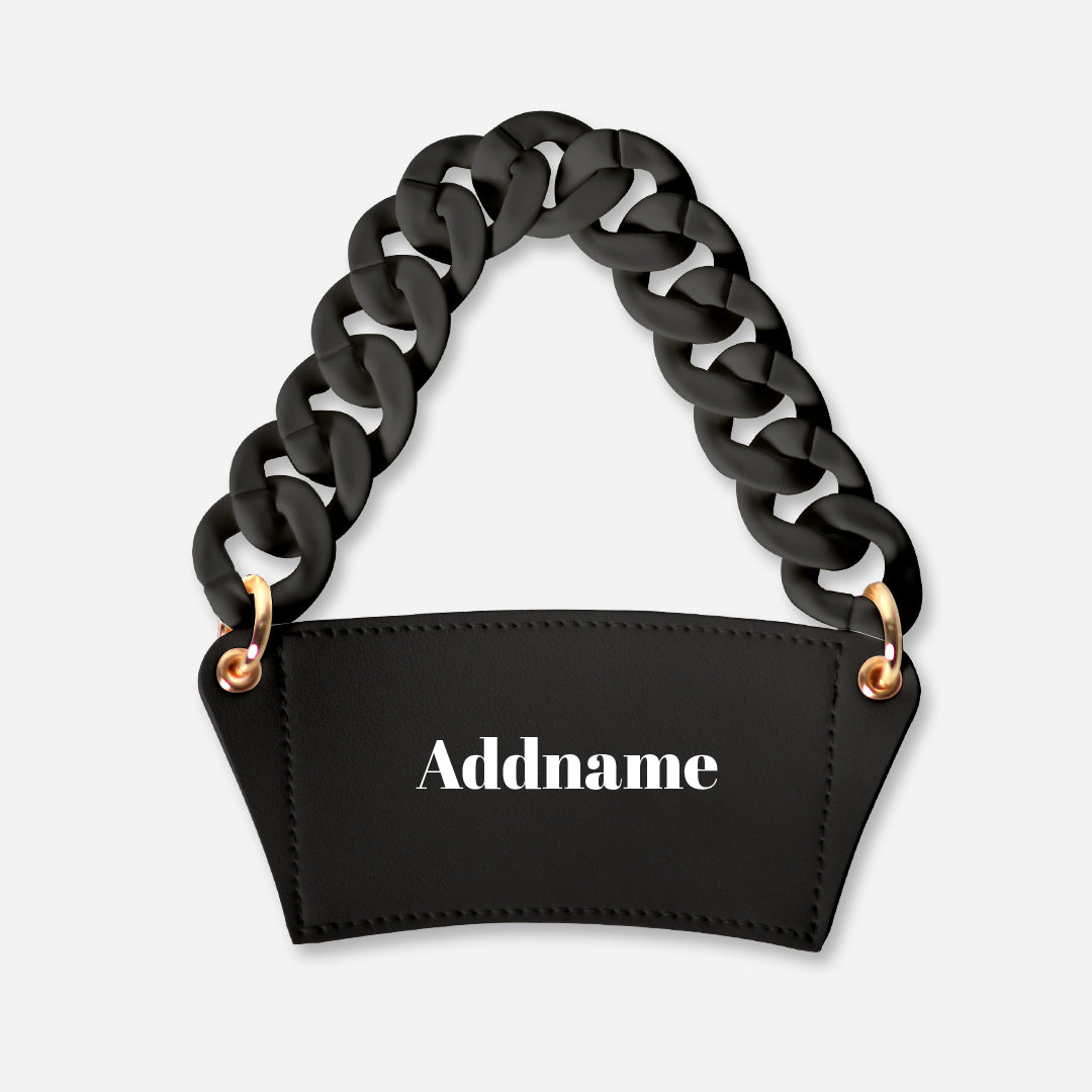 Stylish Cup Holder with Personalisation - Black