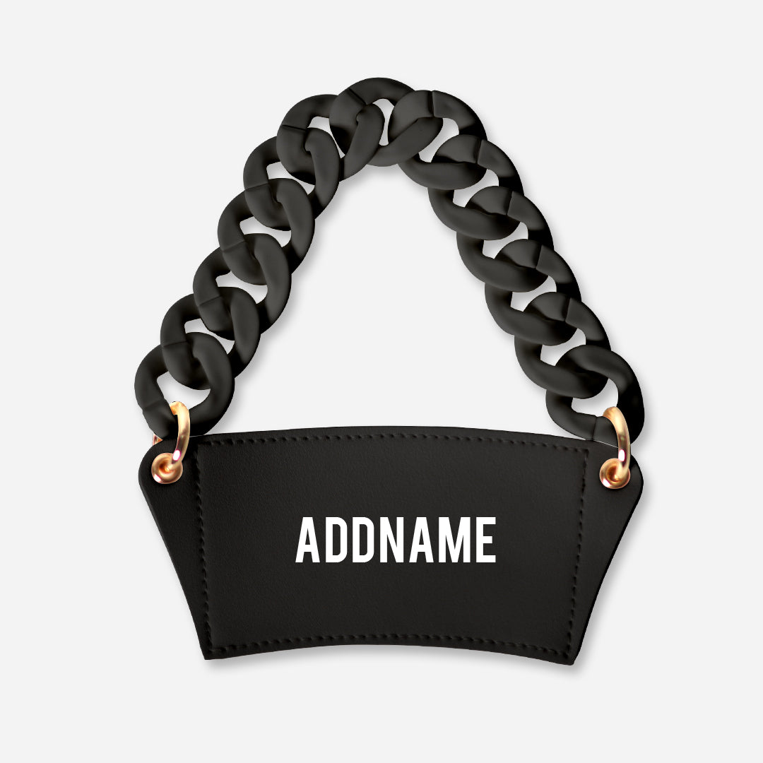 Stylish Cup Holder with Personalisation - Black