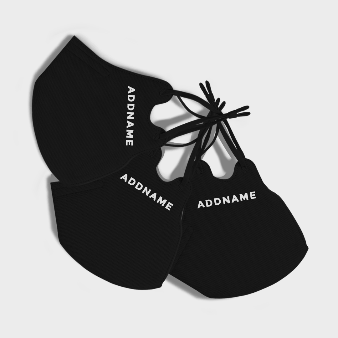 Adult Ergo Face Mask - Black (3pcs)