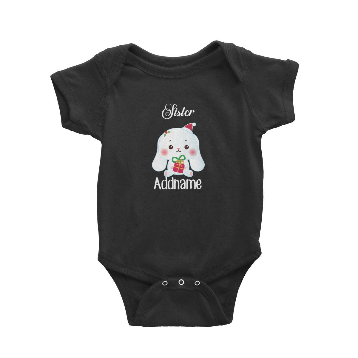 Christmas Cute Animal Series Sister Rabbit Baby Romper