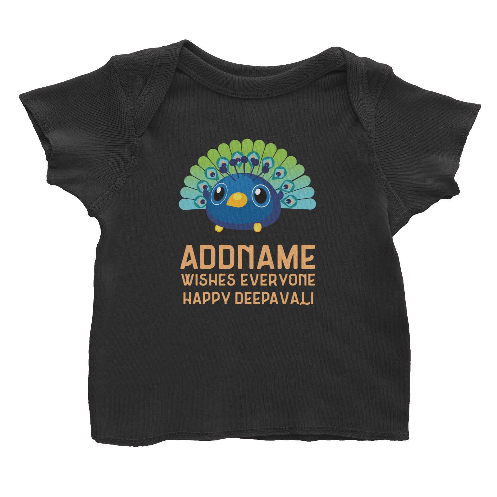 Deepavali Series Baby Peacock Wishes Everyone Happy Deepavali Baby T-Shirt