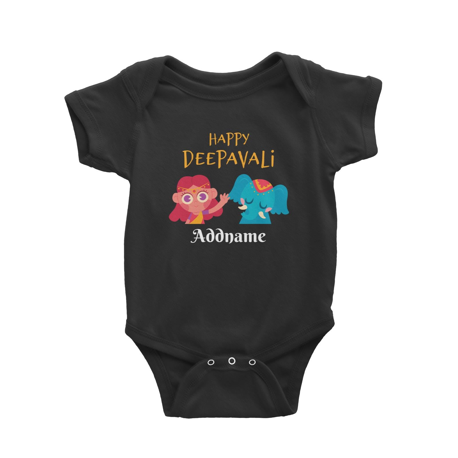 Deepavali Series Little Girl Wishes You Happy Deepavali Baby Romper