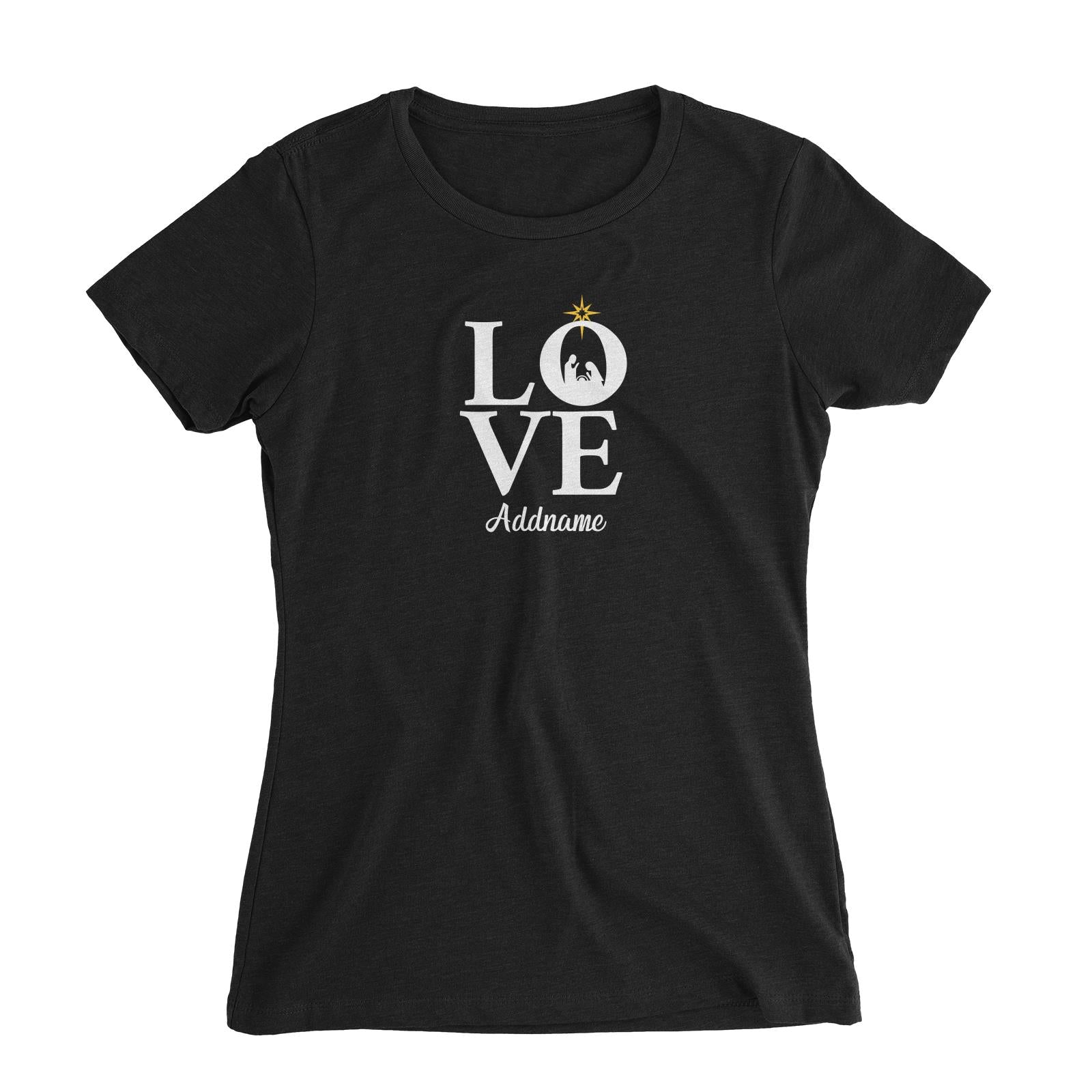 Xmas LOVE Nativity Scene Women's Slim Fit T-Shirt