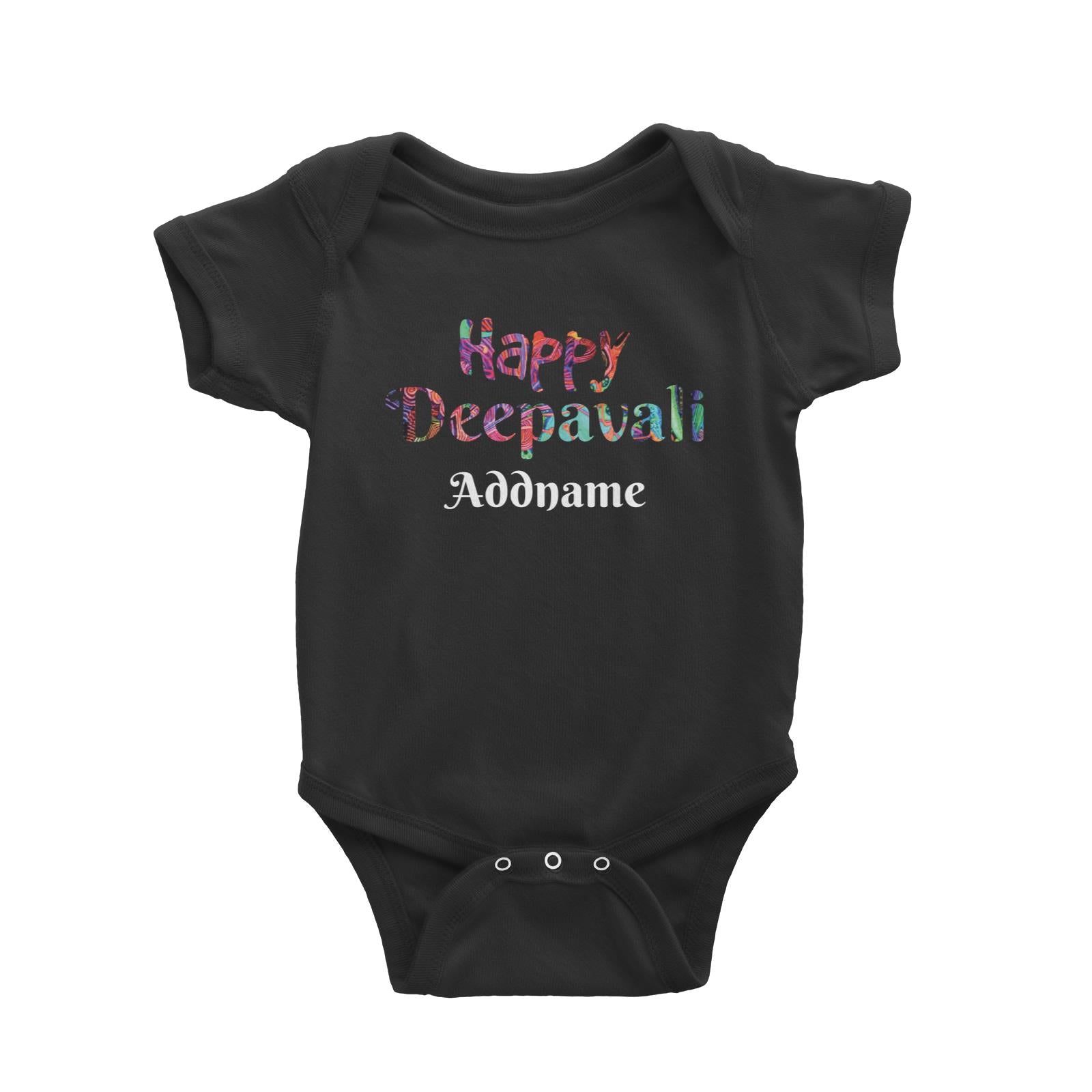 Deepavali Series Happy Deepavali Colourful Typography Baby Romper