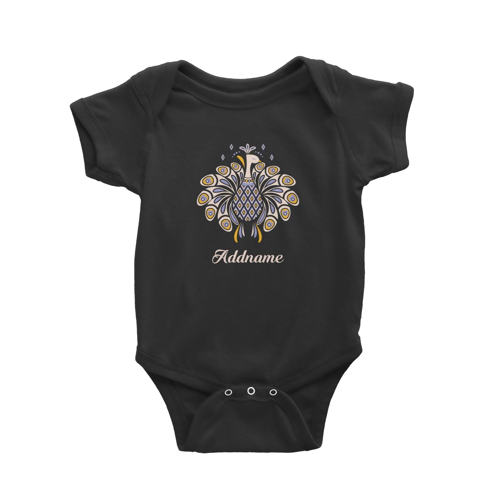 Deepavali Series Geometric Peacock Baby Romper