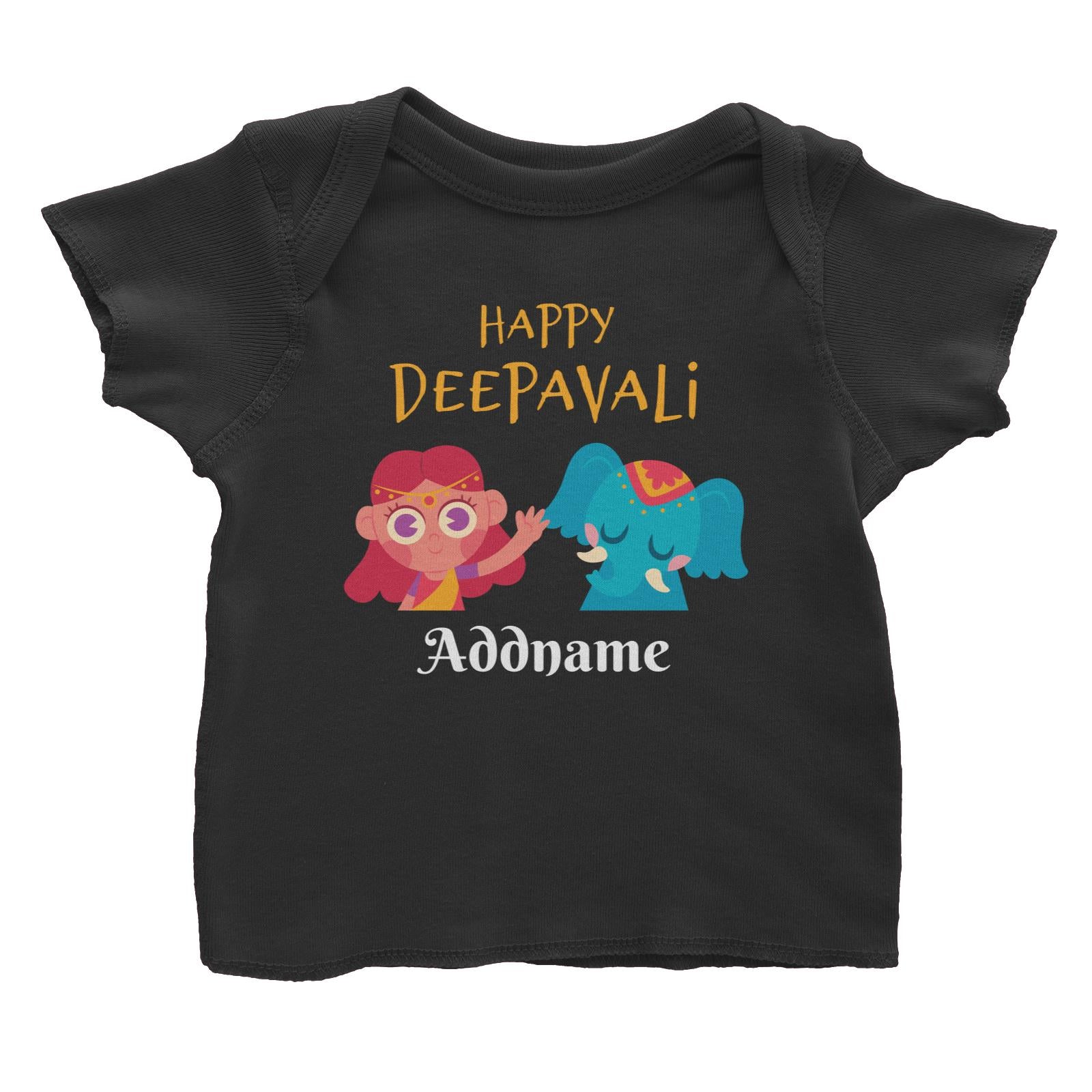 Deepavali Series Little Girl Wishes You Happy Deepavali Baby T-Shirt
