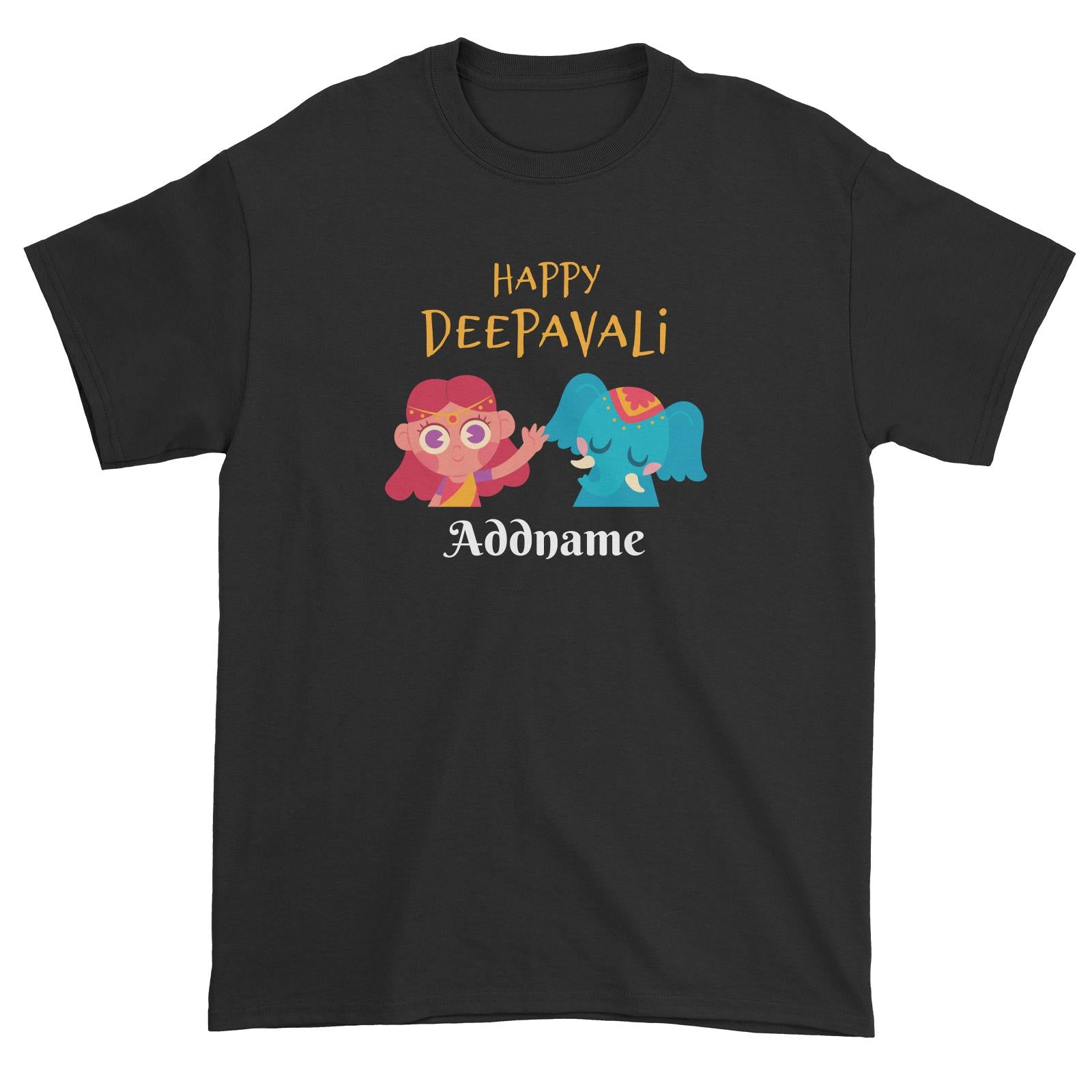 Deepavali Series Little Girl Wishes You Happy Deepavali Unisex T-Shirt