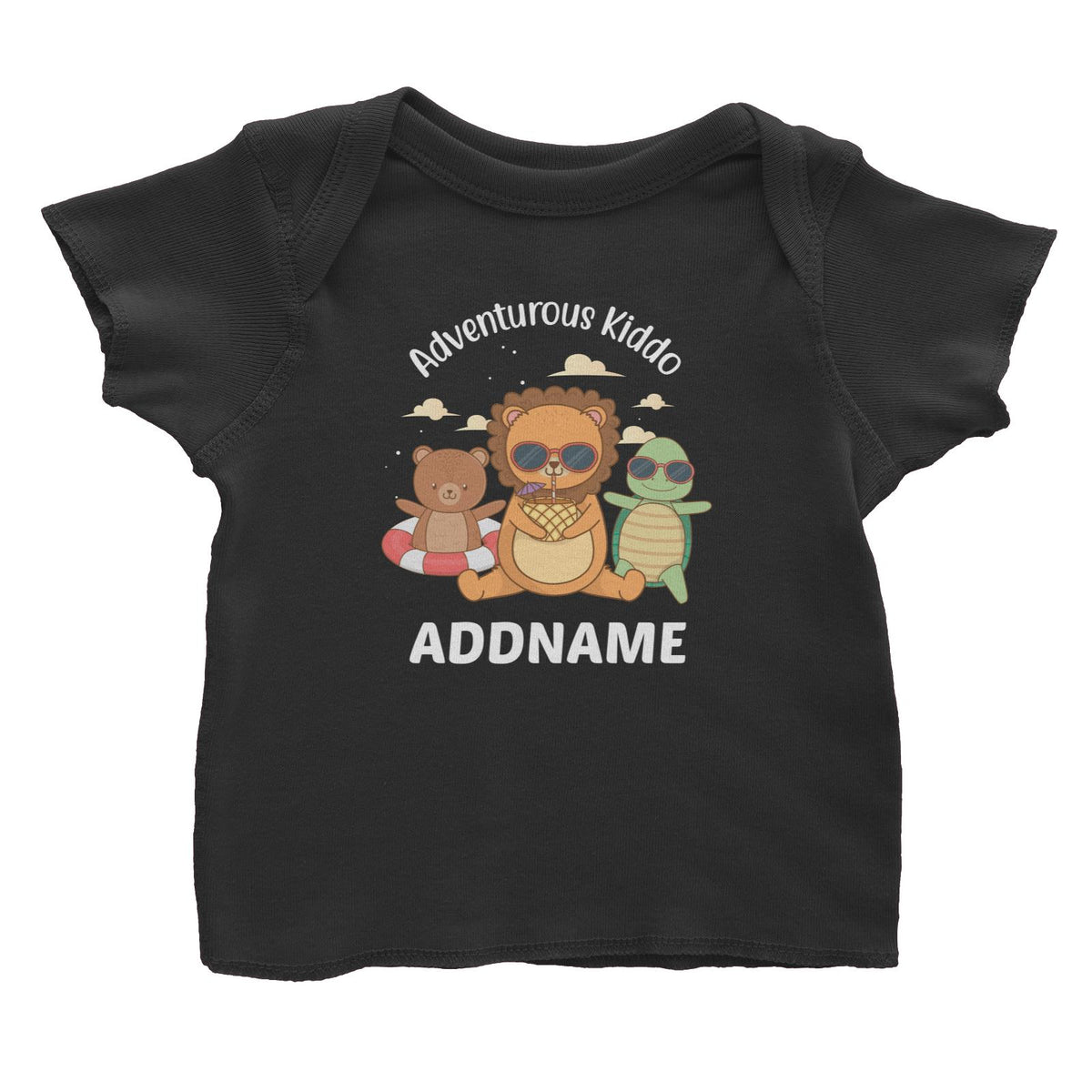 Adventurous Kiddo Addname Baby T-Shirt