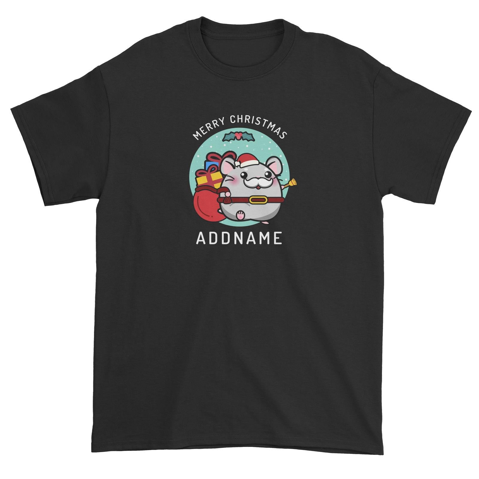 Merry Christmas Cute Santa Grandpa Hamster Unisex T-Shirt