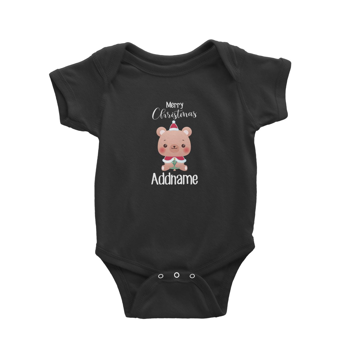 Christmas Cute Animal Series Bear Merry Christmas Baby Romper