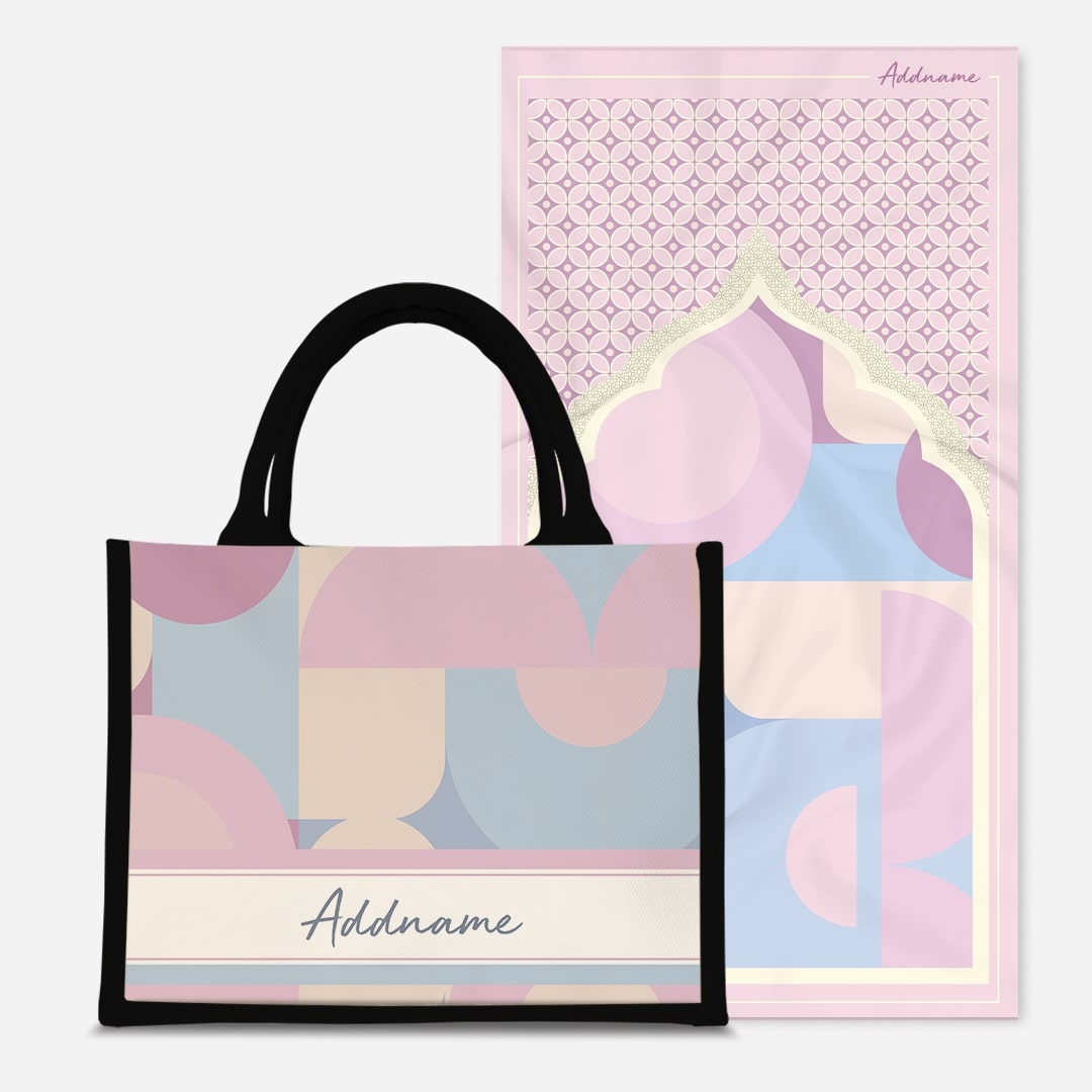 Ryn Series Prayer Mat with Half Lining Small Jute Bag-Bandung