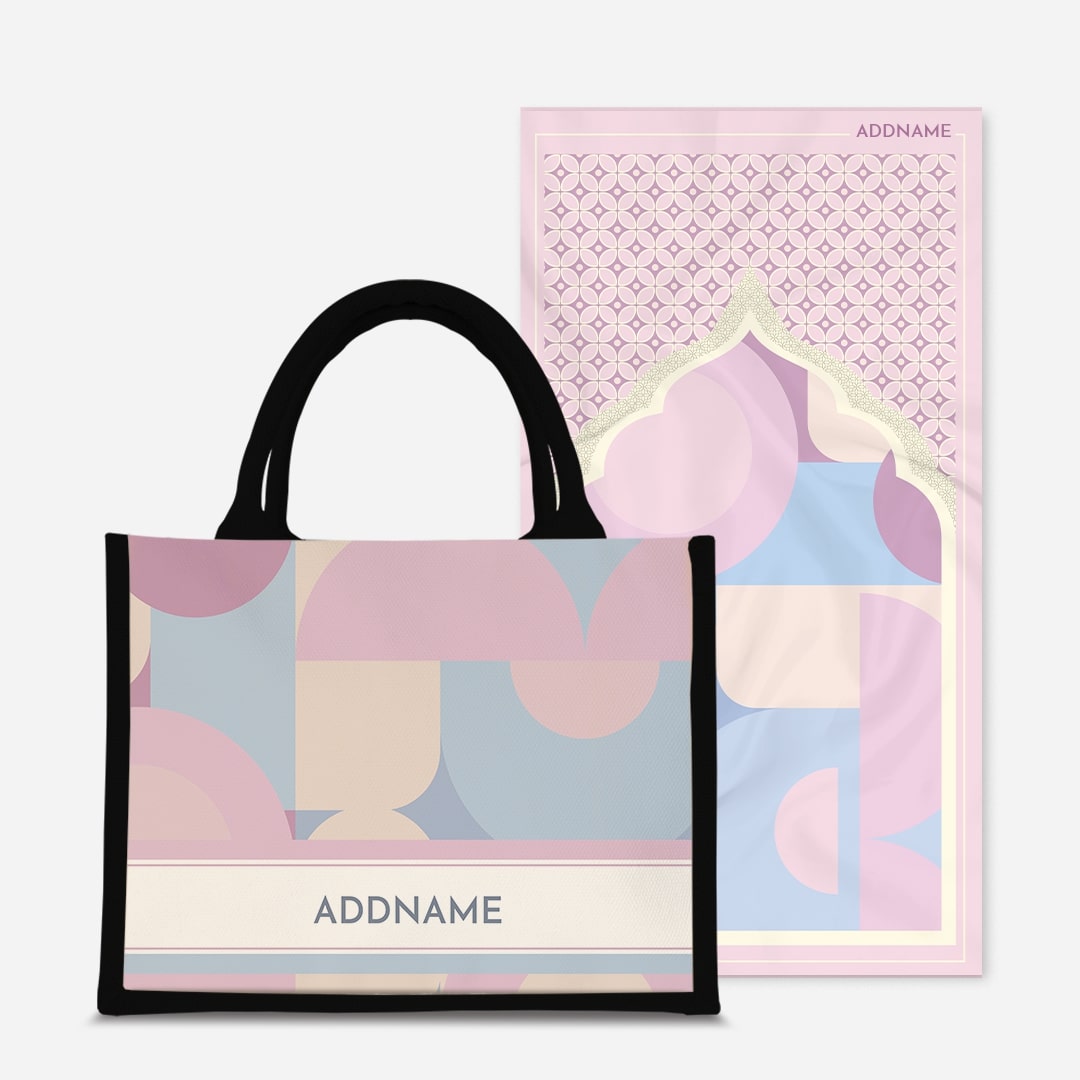 Ryn Series Prayer Mat with Half Lining Small Jute Bag-Bandung