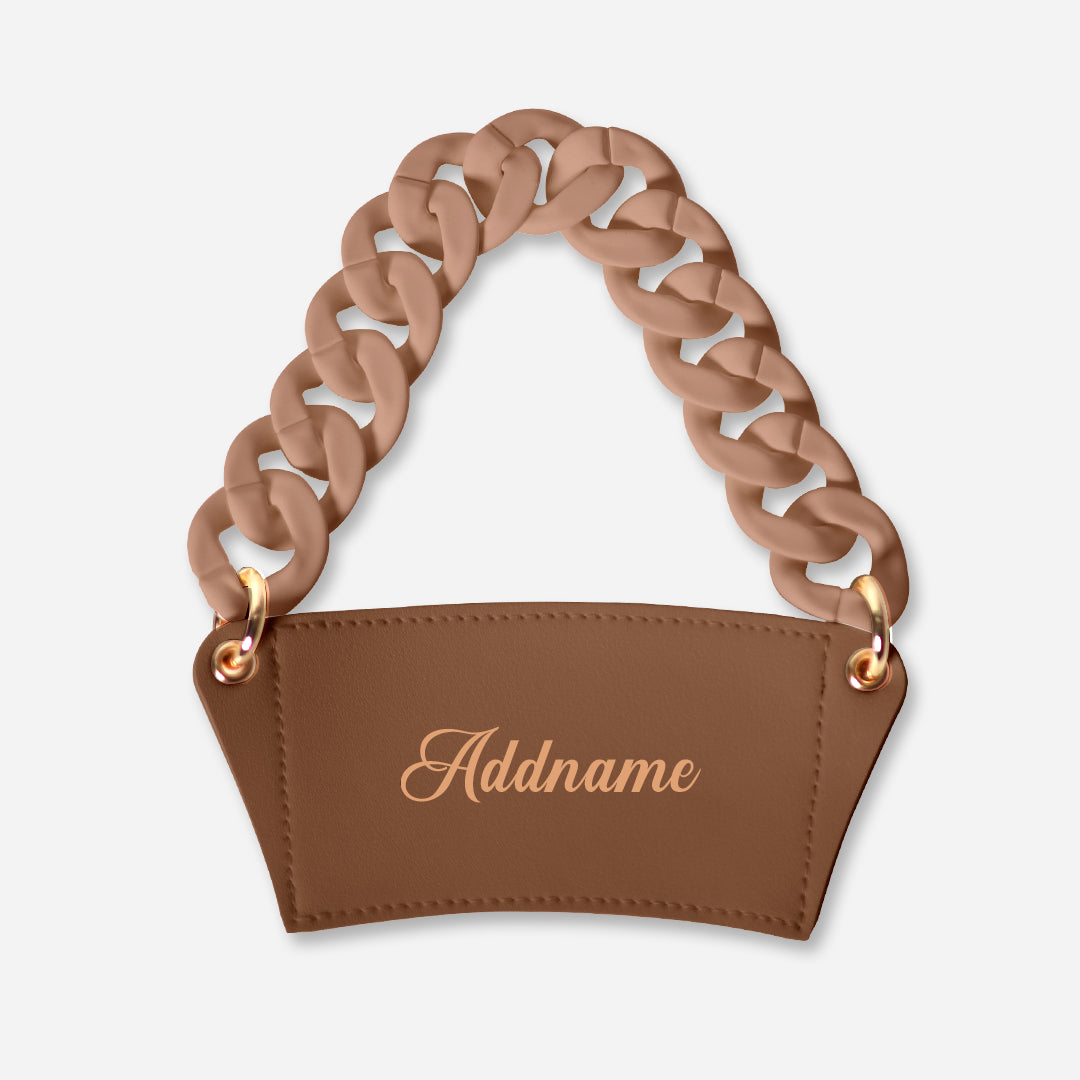 Stylish Cup Holder with Personalisation - Brown