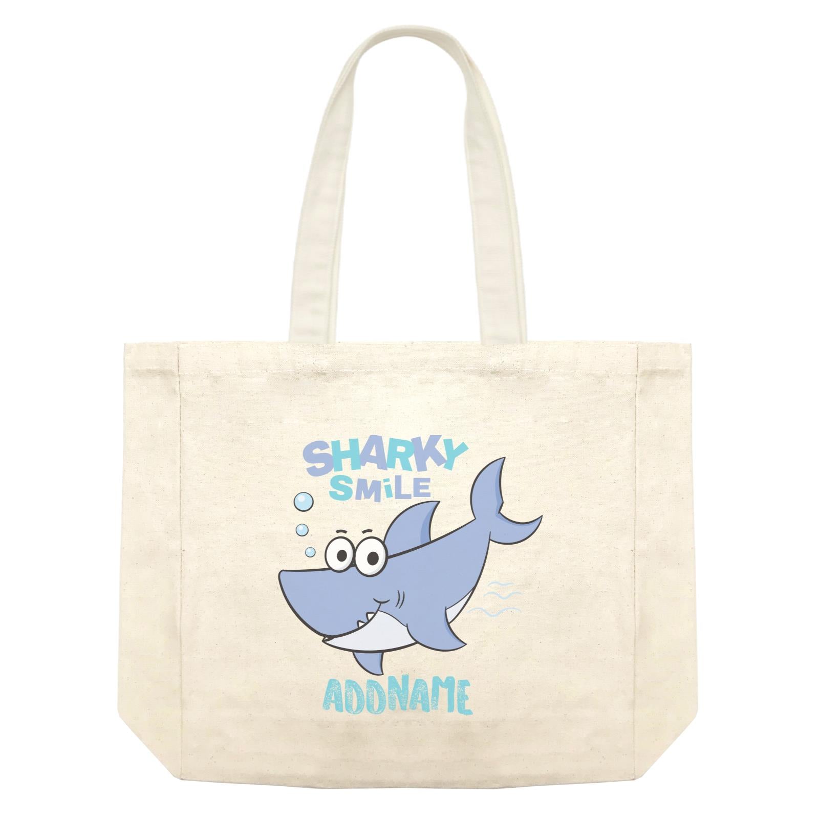 Cool Cute Sea Animals Sharky Smile Addname Shopping Bag