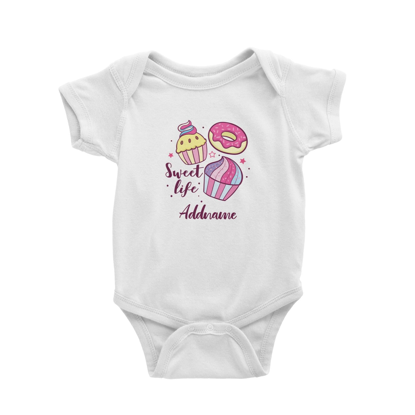 Cool Cute Foods Sweet Life Dessert Addname Baby Romper