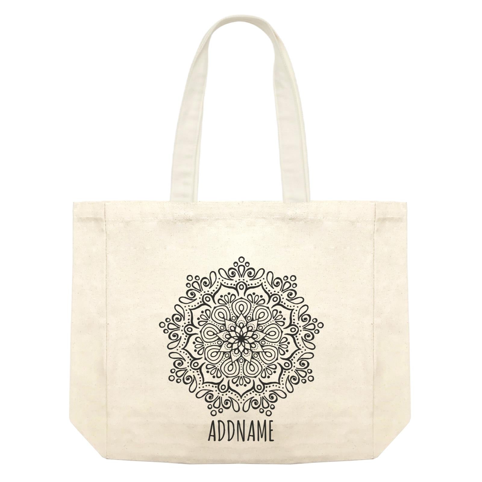 Monochrome Mandala 1 Addname Shopping Bag