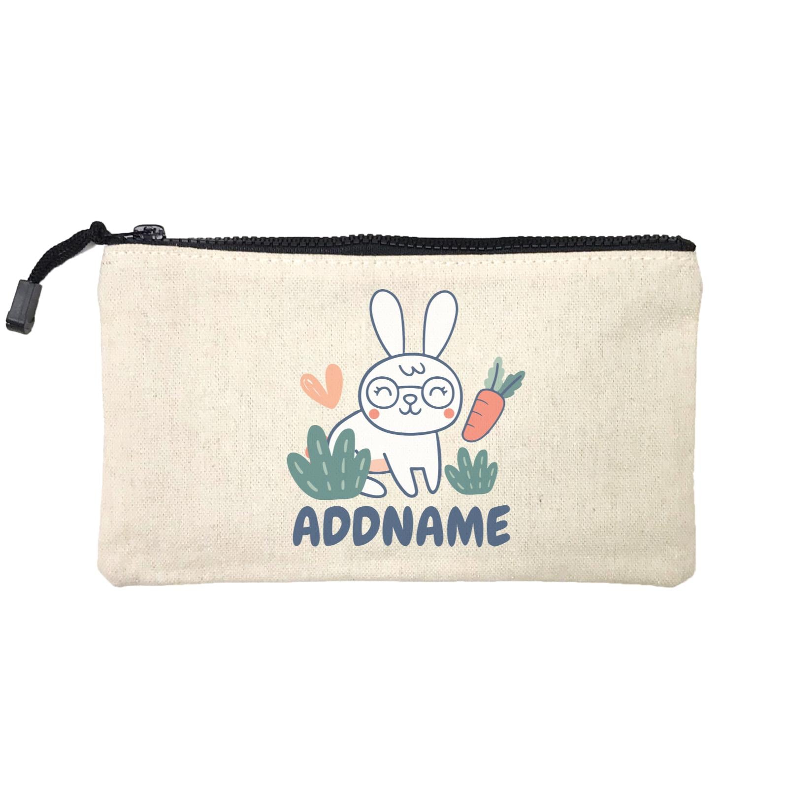 Super Cute Rabbit With Glasses Mini Accessories Stationery Pouch