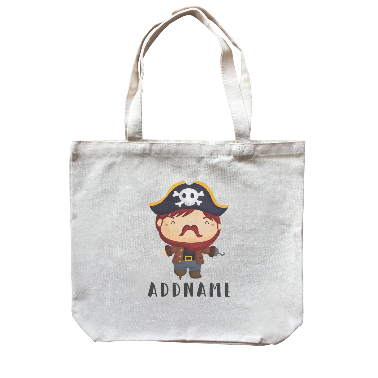 Birthday Pirate Happy Captain Boy Addname Canvas Bag