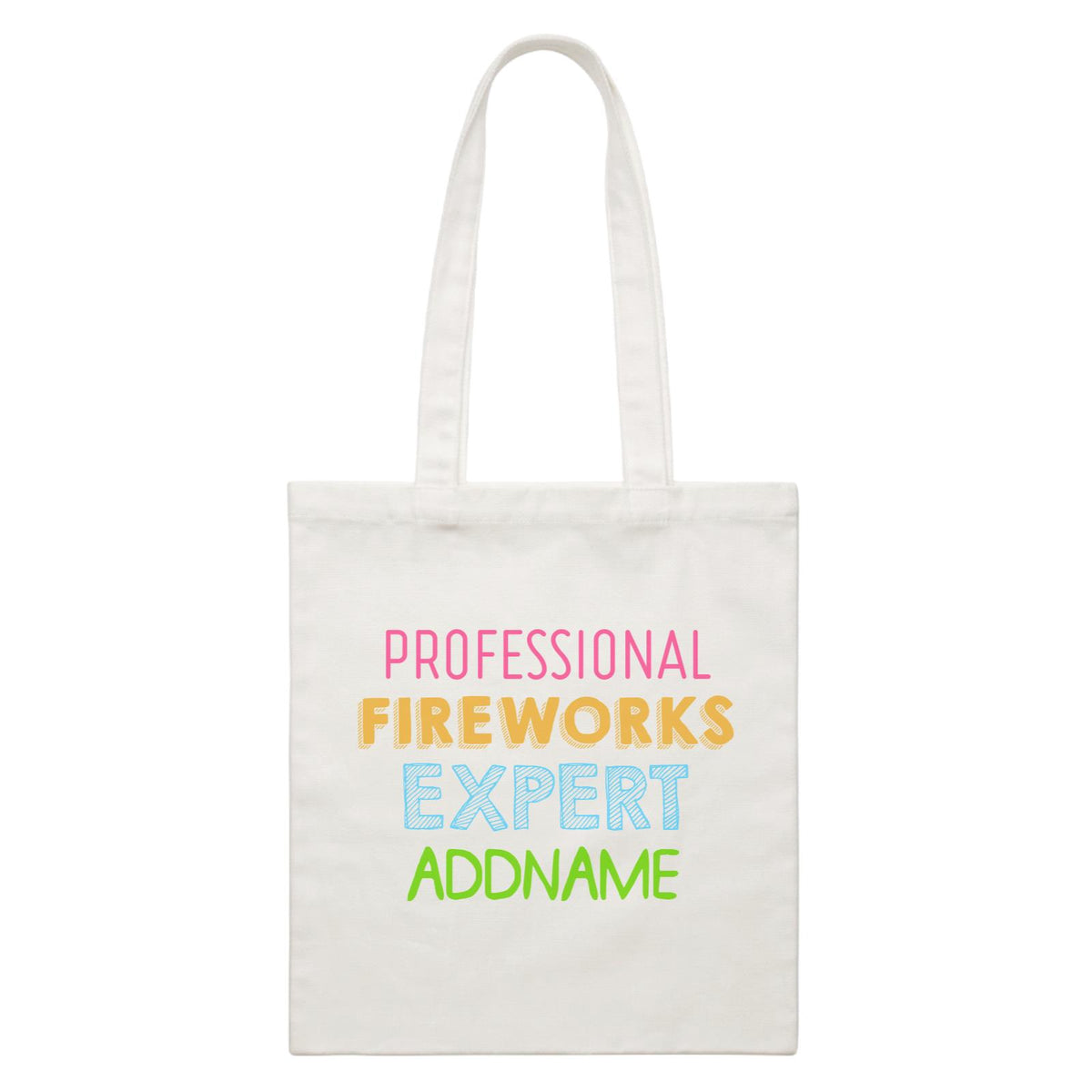 Professional Fireworks Expert Addname White Canvas Bag