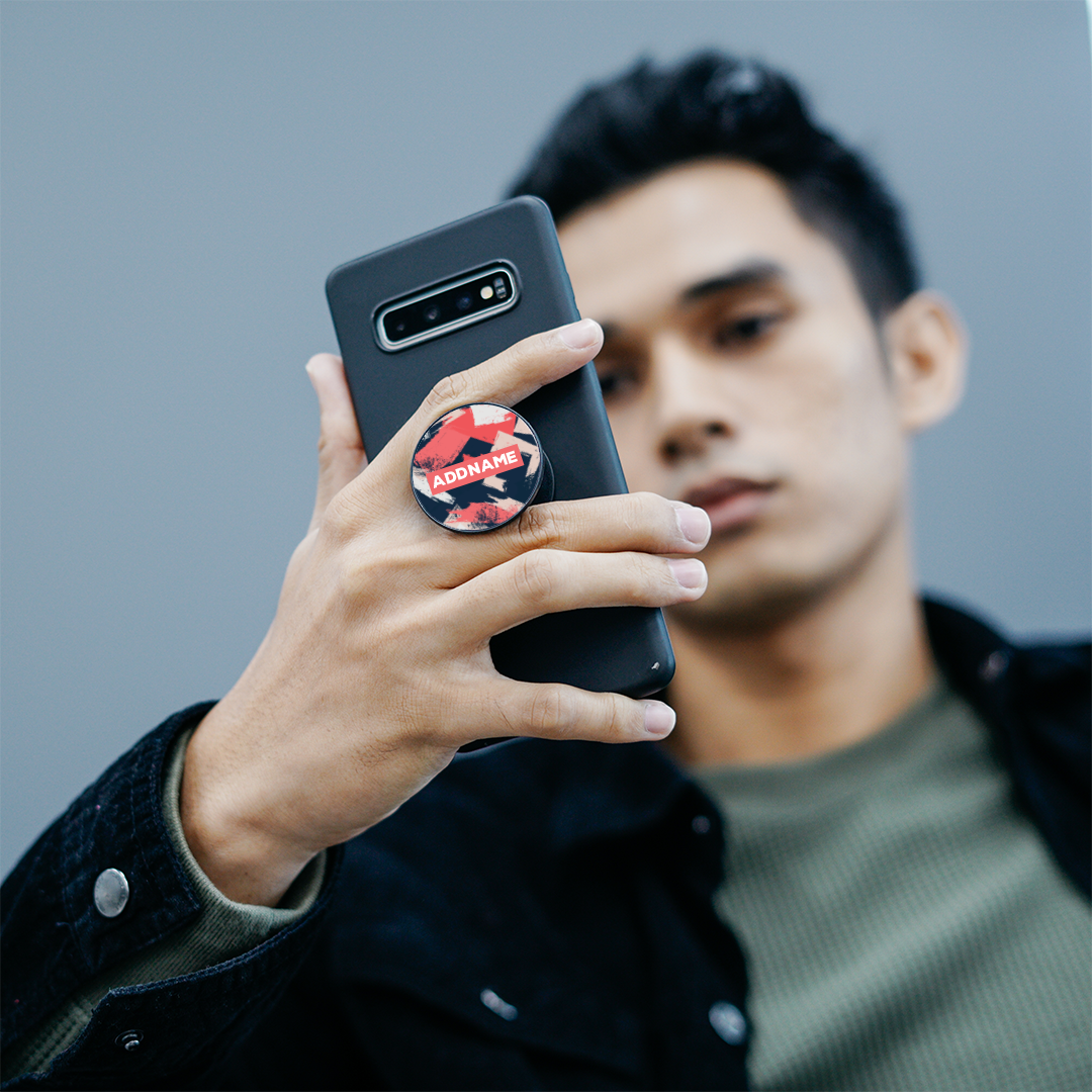 Red Tones Paint Strokes Phone Holder