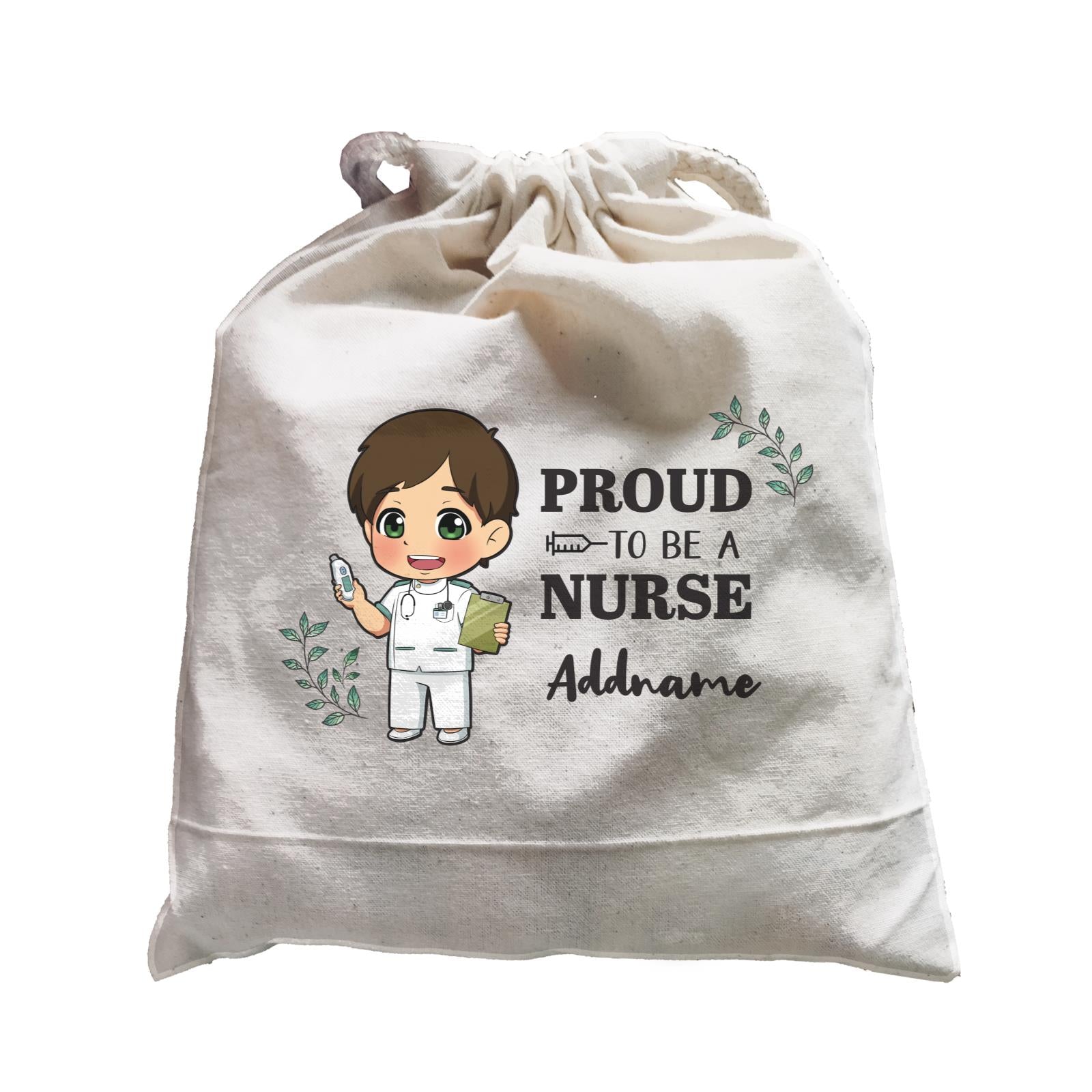 Proud To Be A Nurse Chibi Male Chinese Satchel