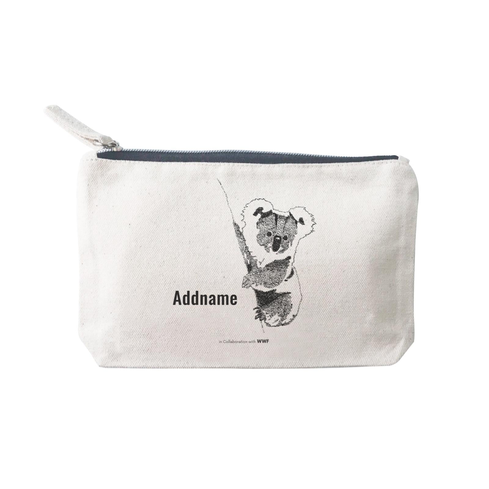 Hand Written Animals Koala By ArtC Addname Mini Accessories Stationery Pouch 2