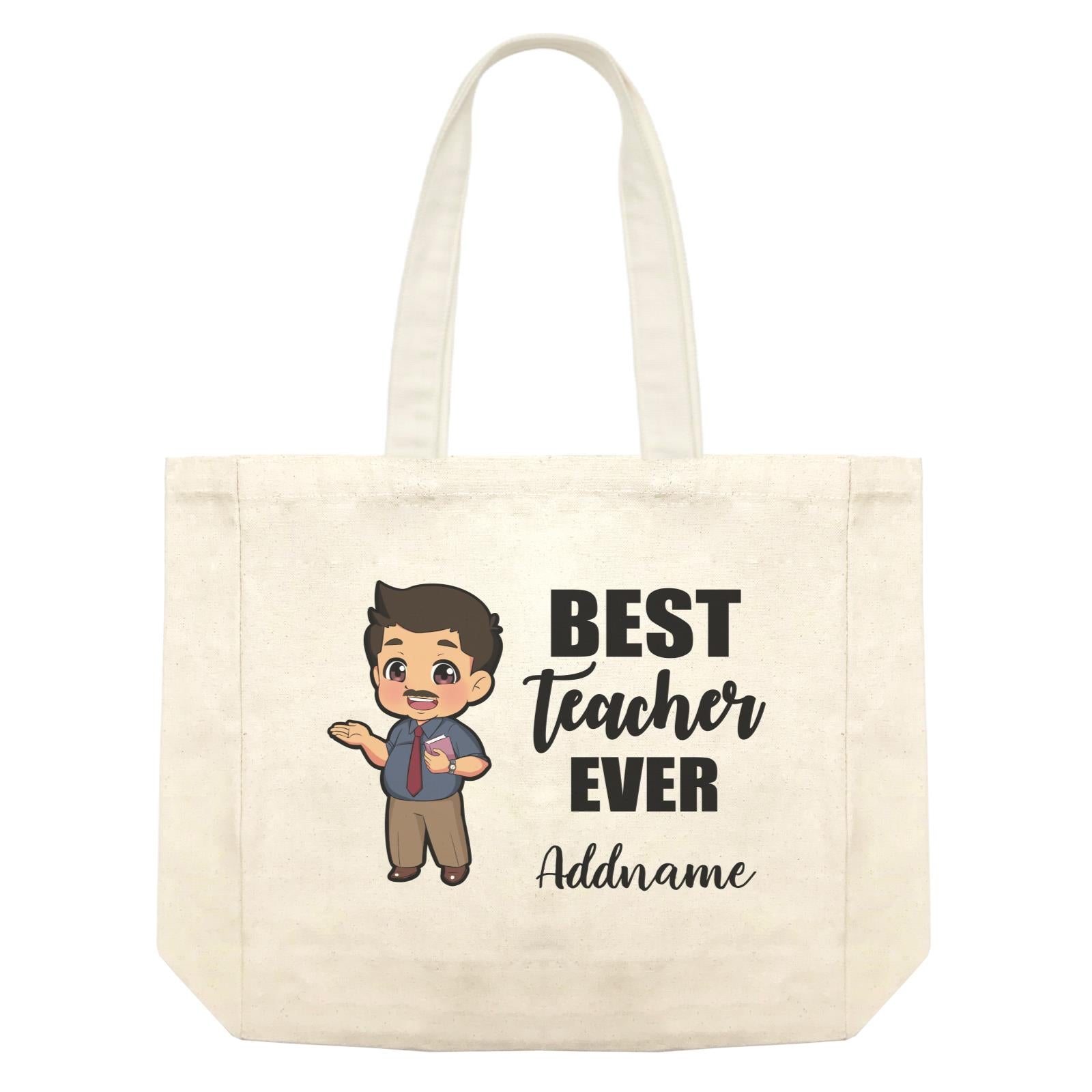 Chibi Teachers Chubby Male Best Teacher Ever Addname Shopping Bag
