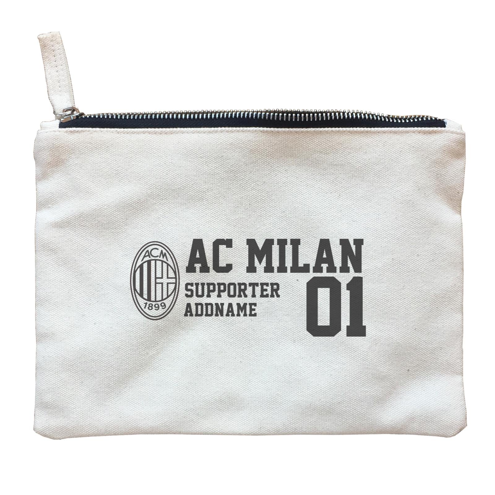 AC Milan Football Supporter Accessories Addname Zipper Pouch