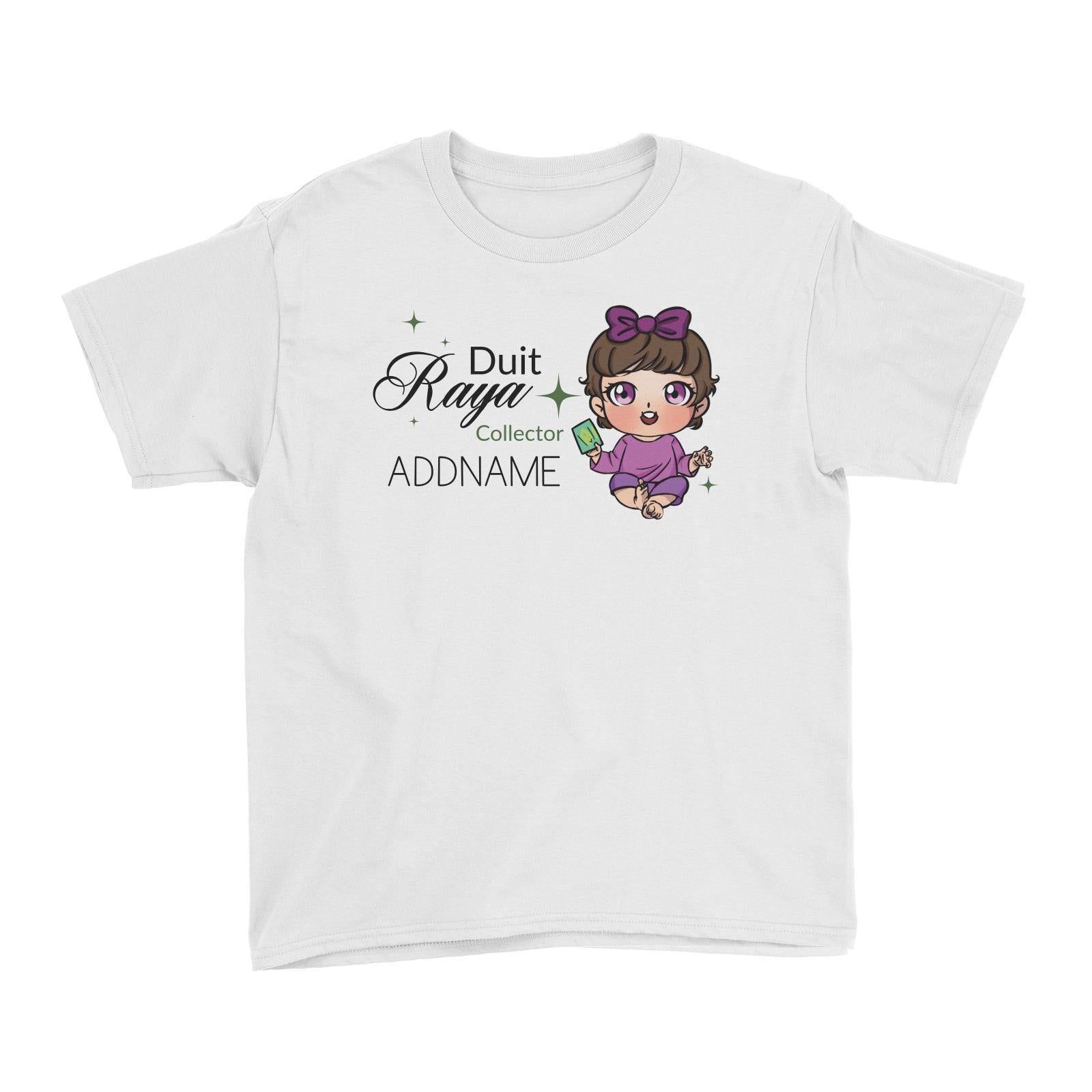 Raya Chibi Baby Baby Girl Duit Raya Collector Addname Kid's T-Shirts
