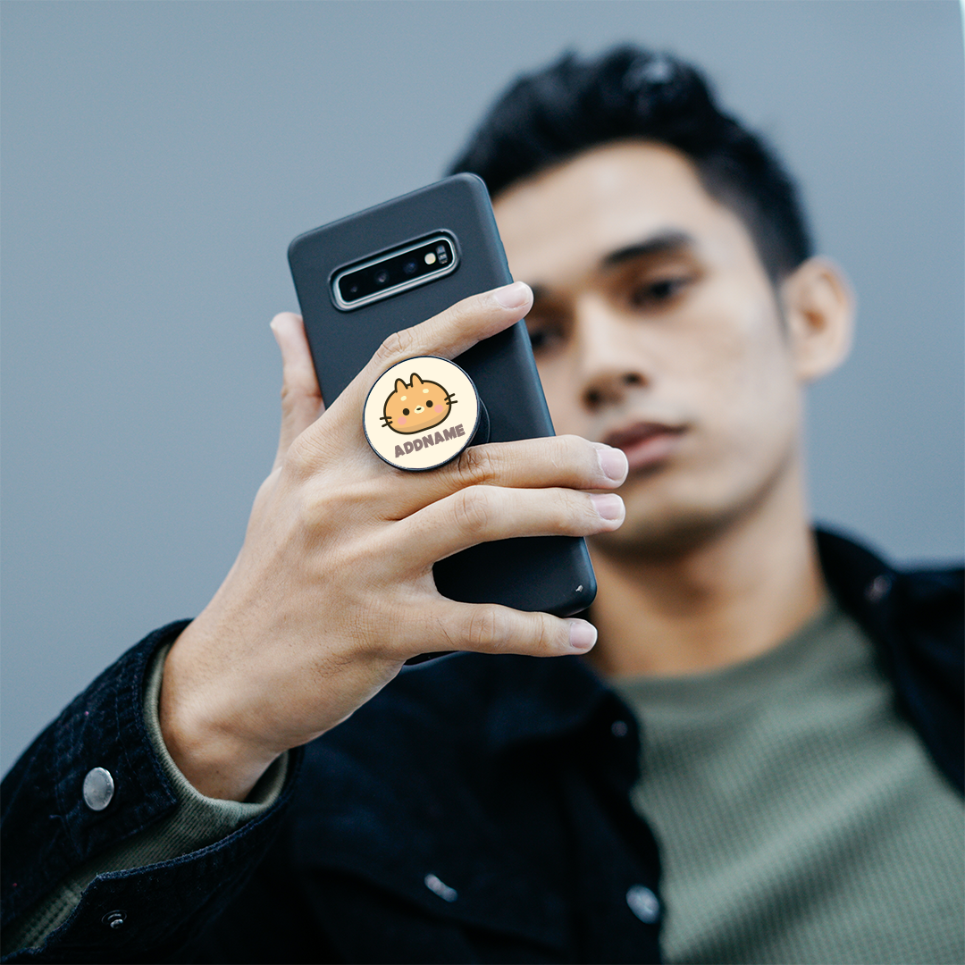 Cute Orange Cat Phone Holder