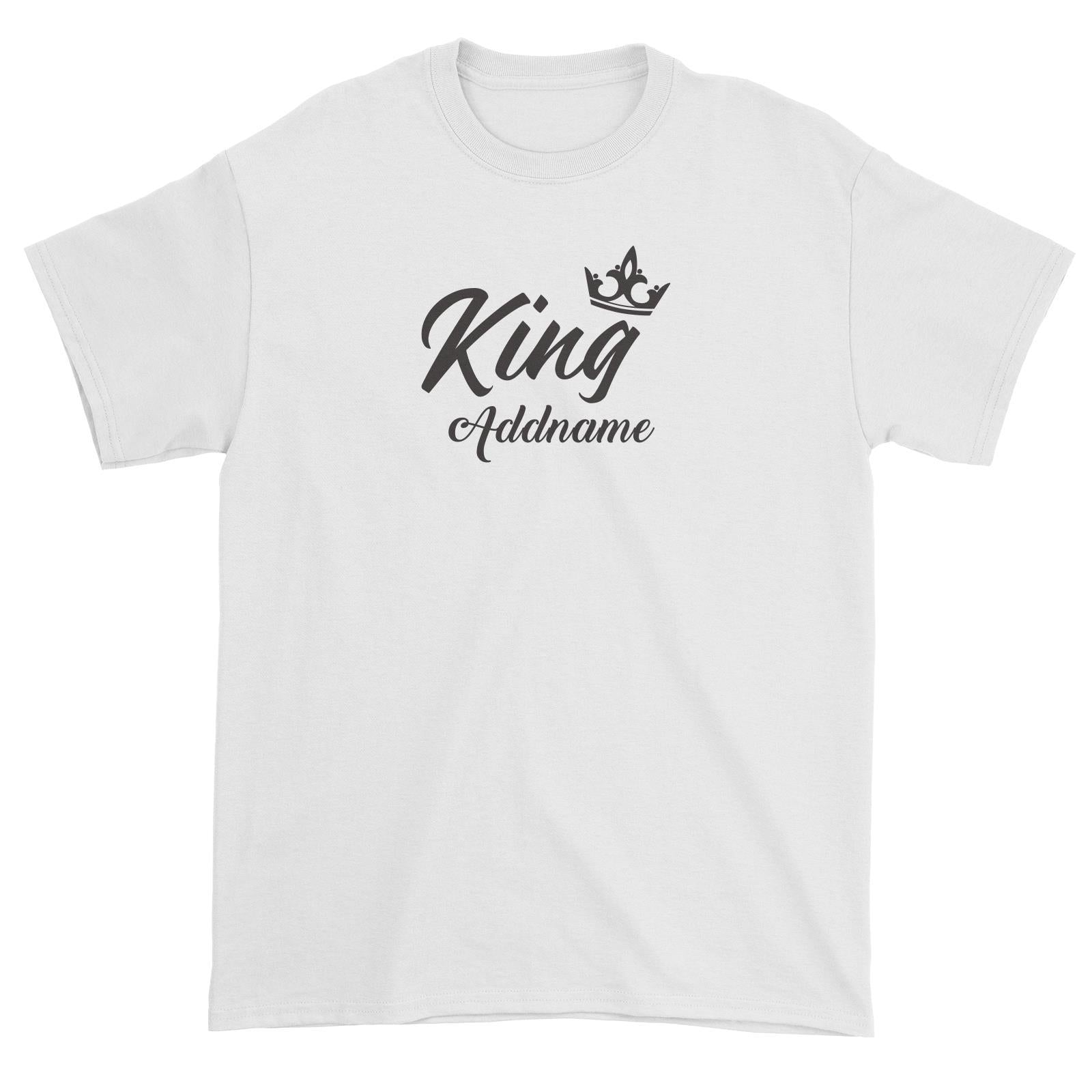 Valentine's Crown King Addname Unisex T-Shirt
