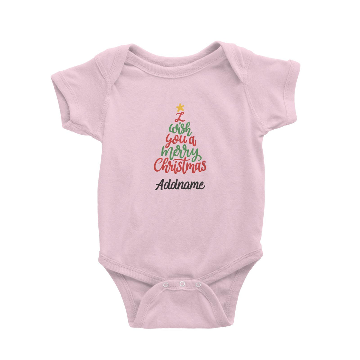 Christmas Series I Wish You A Merry Christmas Tree Baby Romper