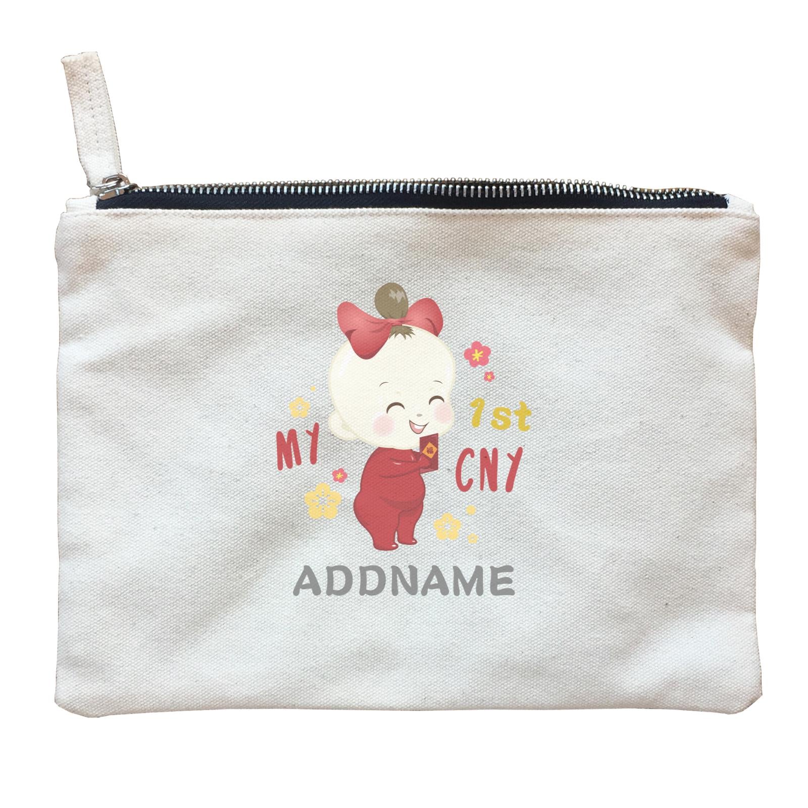 Chinese New Year Family My 1st CNY Baby Girl Addname Zipper Pouch