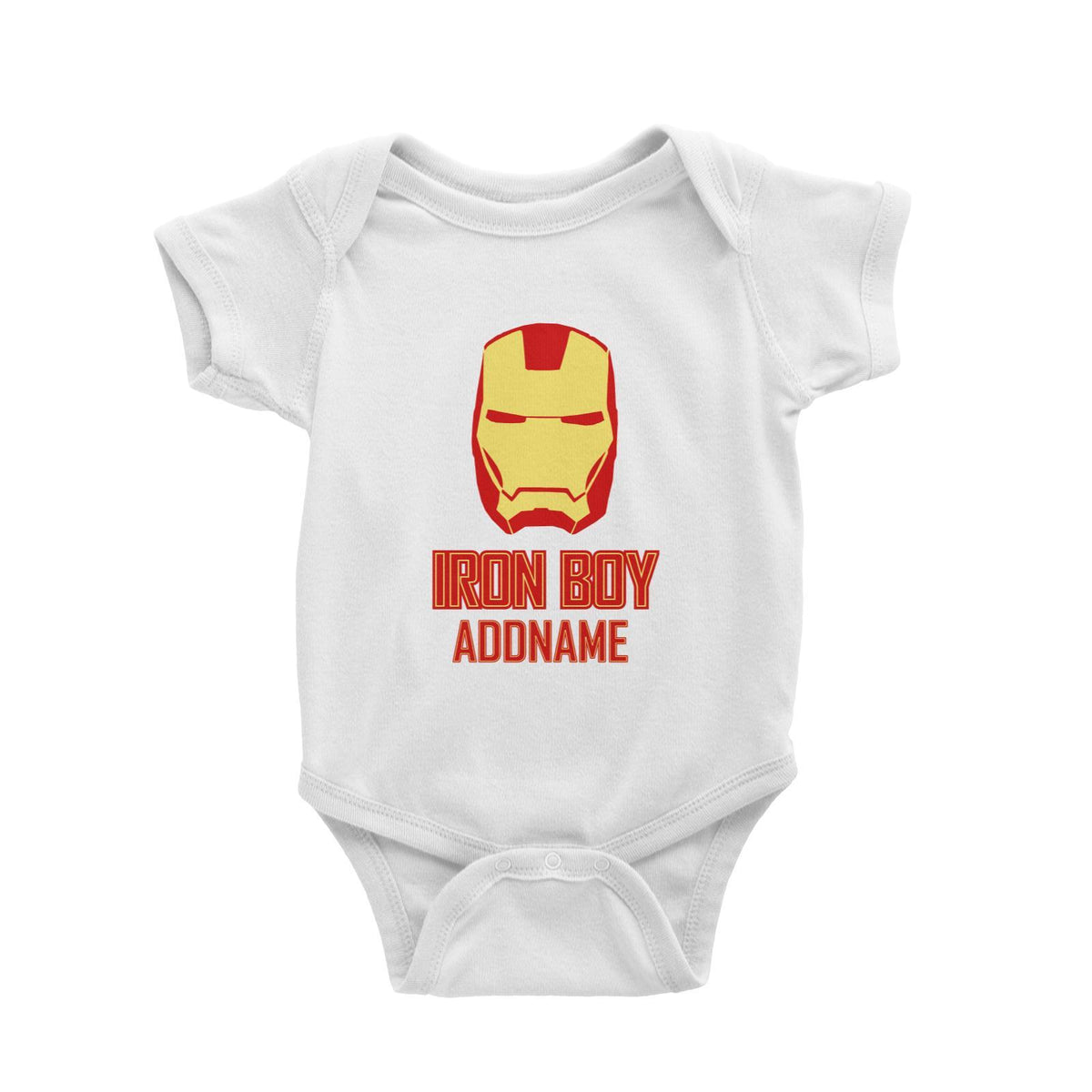 Superhero Iron Boy Addname Baby Romper  Matching Family Personalizable Designs
