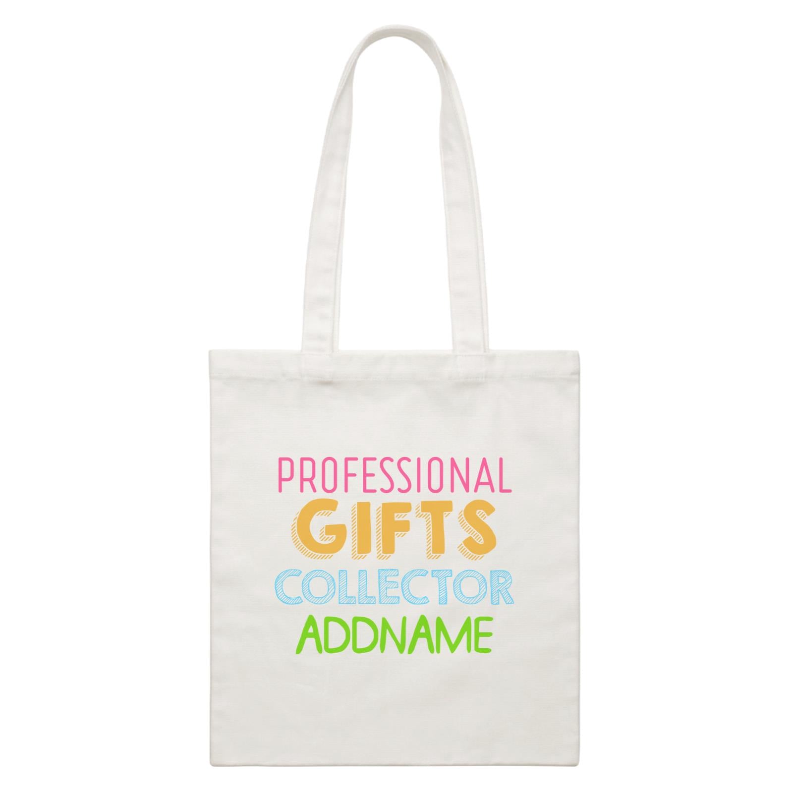 Professional Gifts Collector Addname White Canvas Bag