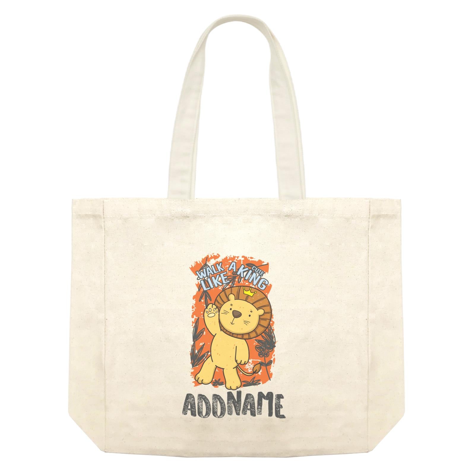 Cool Cute Animals Lion Walk Like A Cute King Addname Shopping Bag