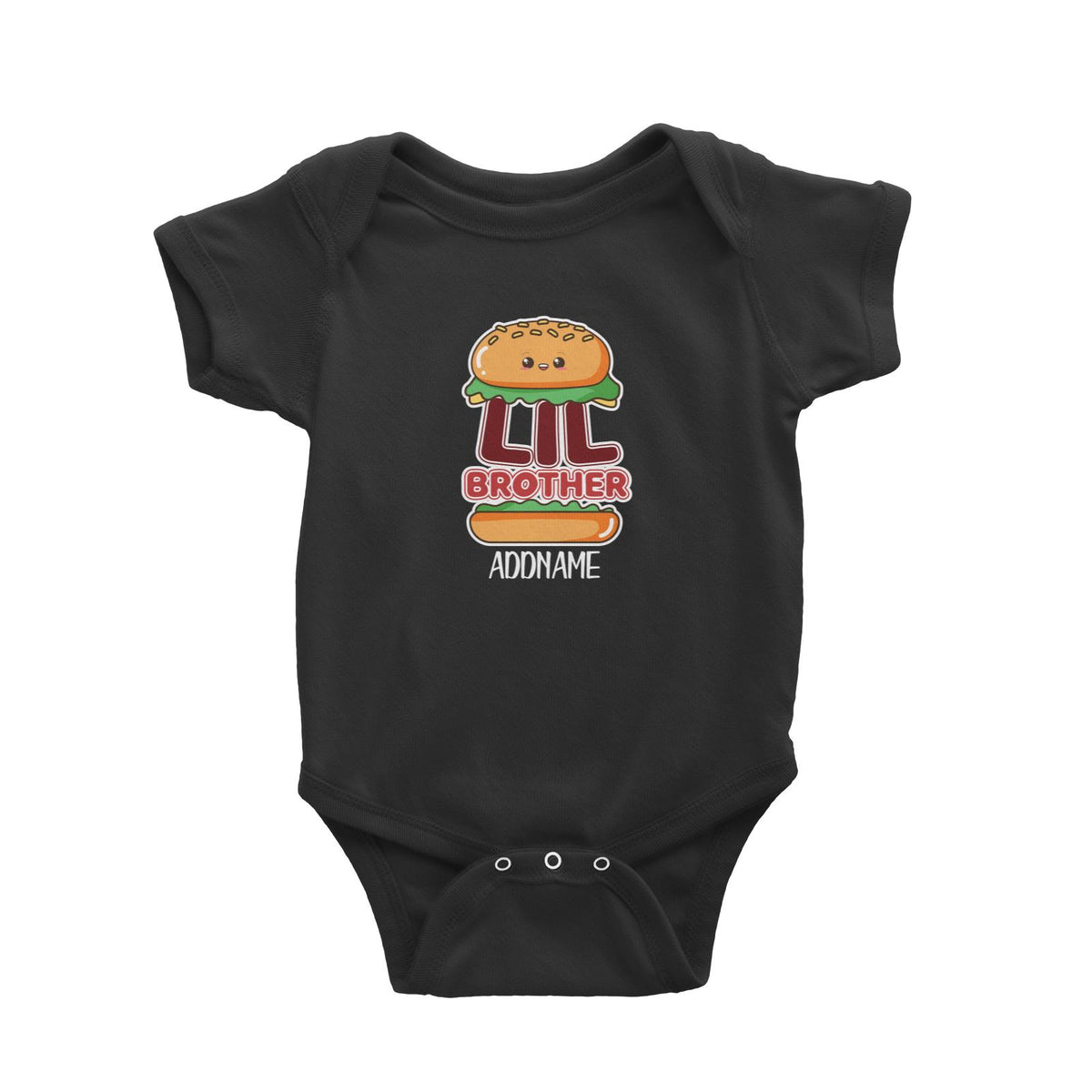 Cute Burger Little Brother Baby Romper
