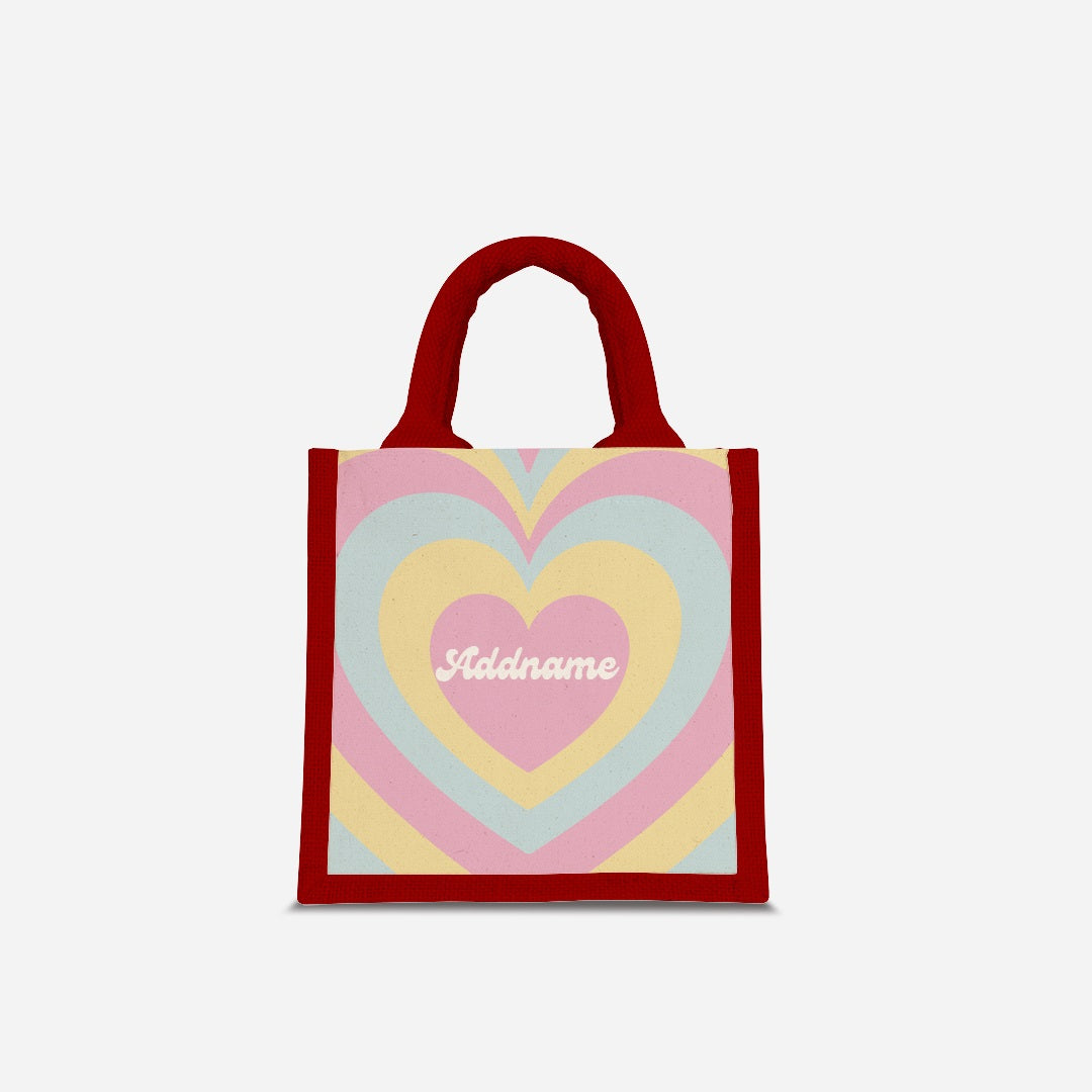 Affection Series Half Lining Lunch Bag  - Blossom Red