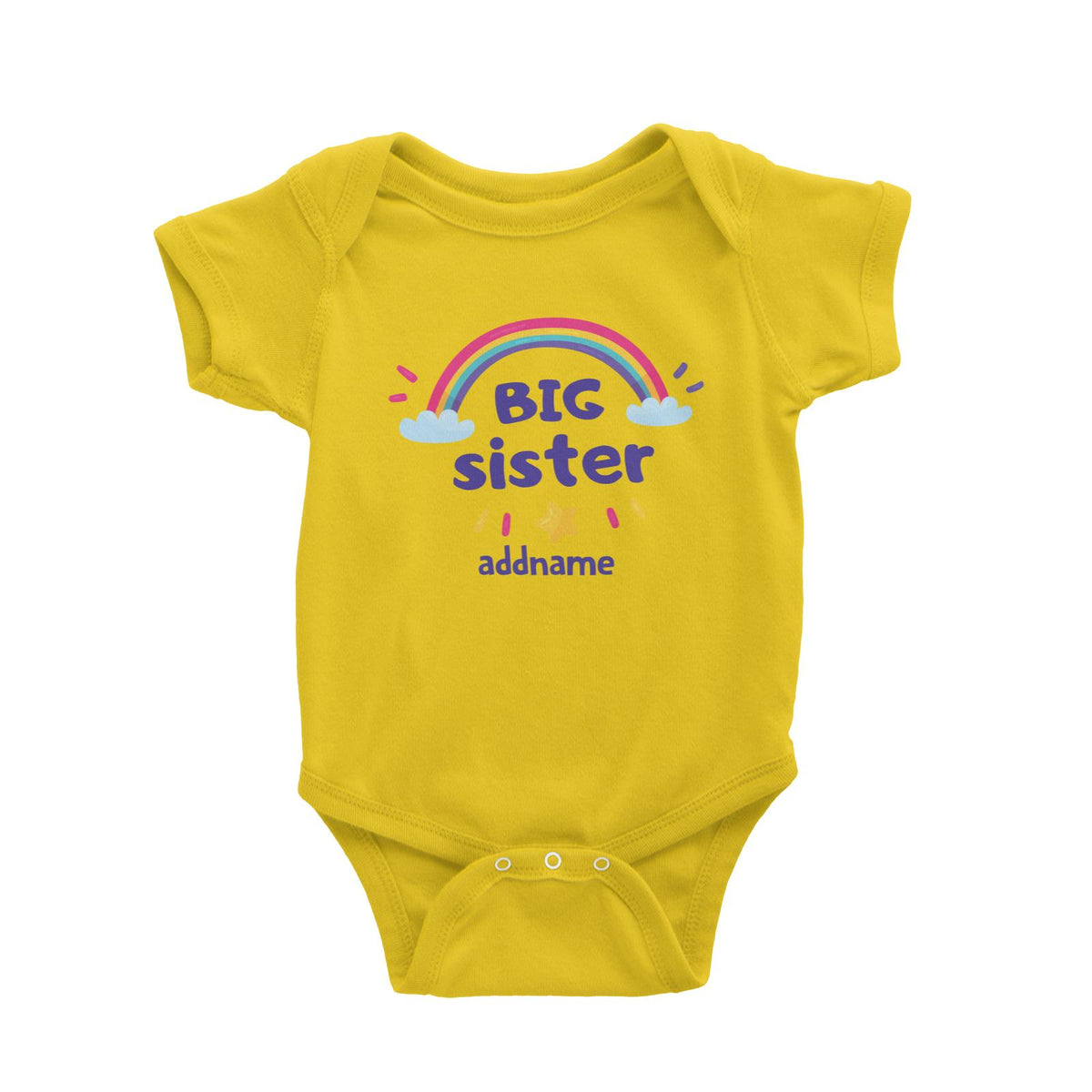 Cute Rainbow Big Sister Baby Romper