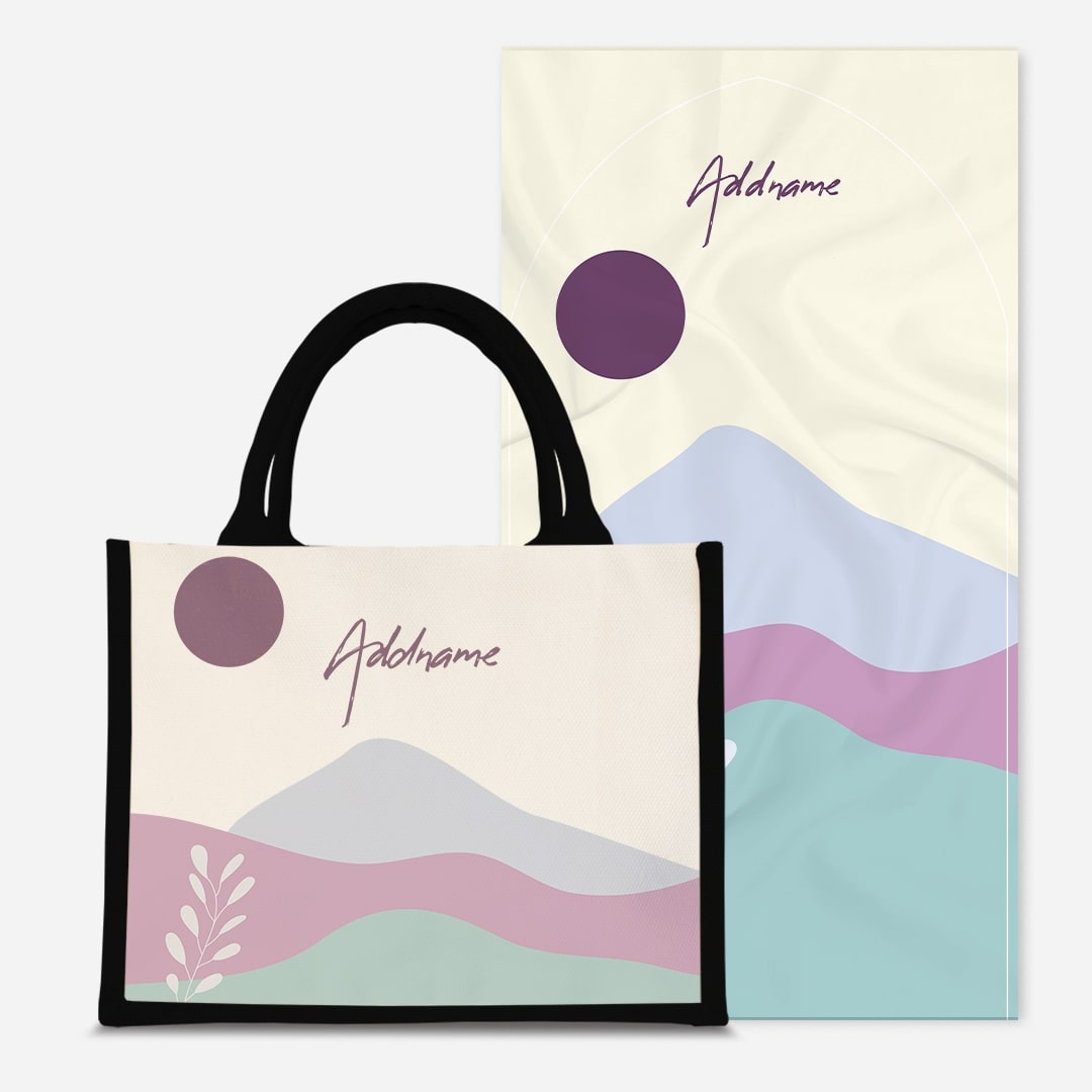 Kaira Series Prayer Mat with Half Lining Small Jute Bag-Adlina