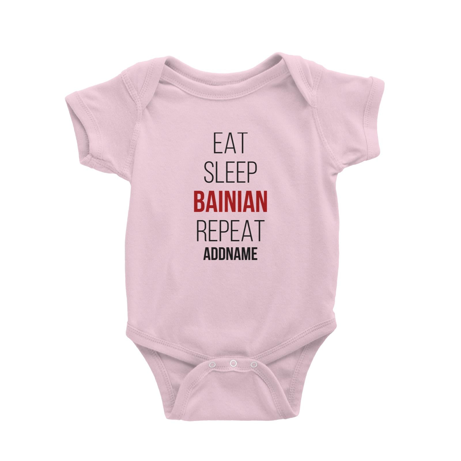 Chinese New Year Eat Sleep Bainian Repeat Baby Romper  Personalizable Designs Hashtag