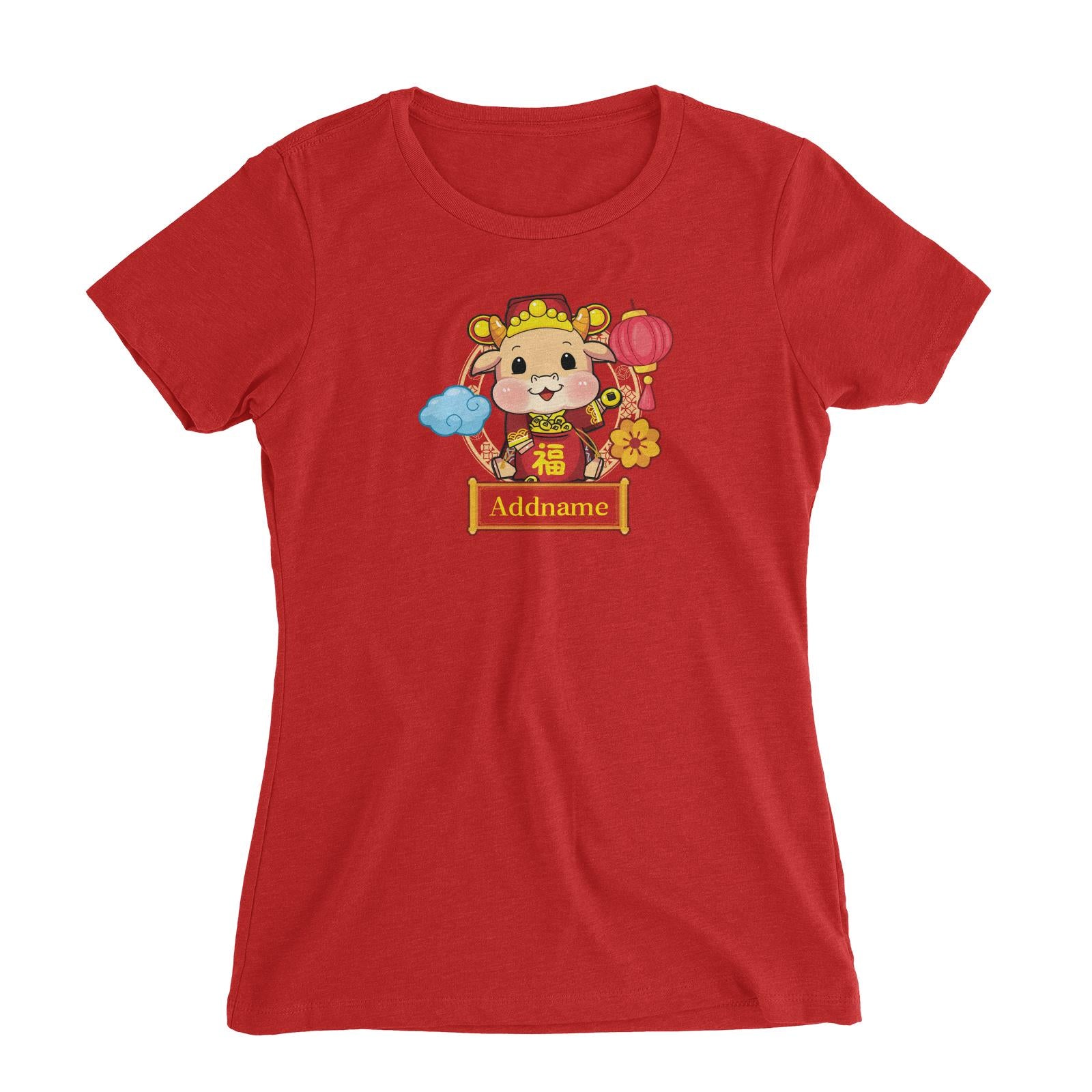 [CNY 2021] Cow of Wealth Women's Slim Fit T-Shirt