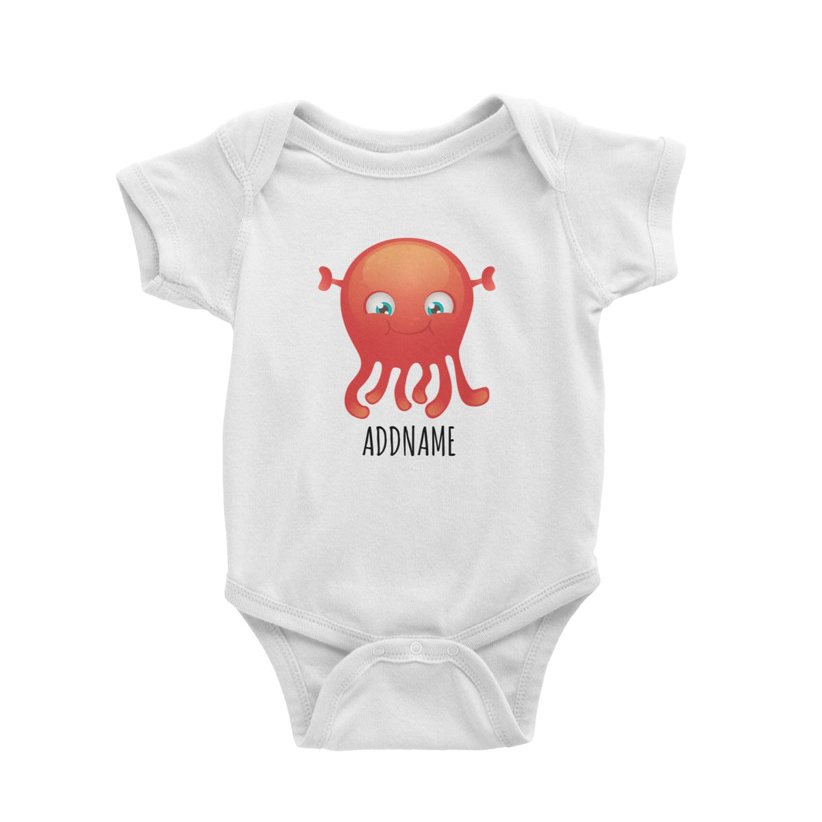 Red Monster White White Baby Romper