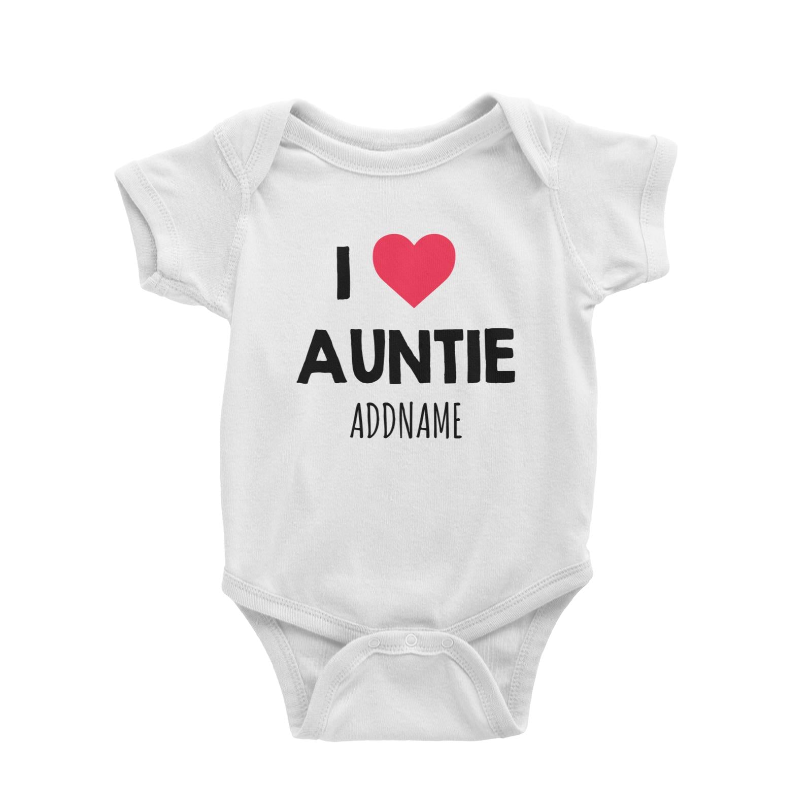 I Love Auntie White Baby Romper