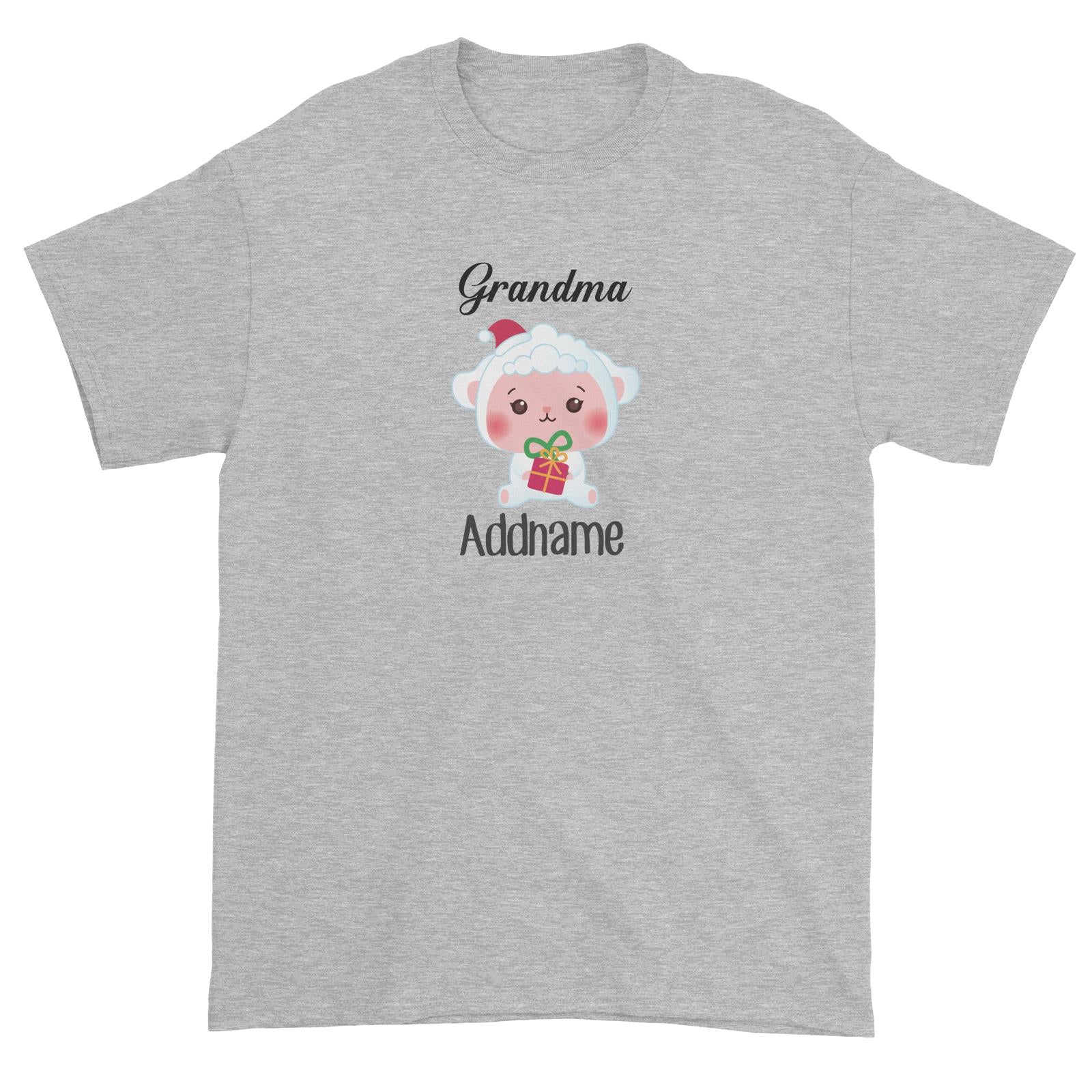Christmas Cute Animal Series Grandma Sheep Unisex T-Shirt